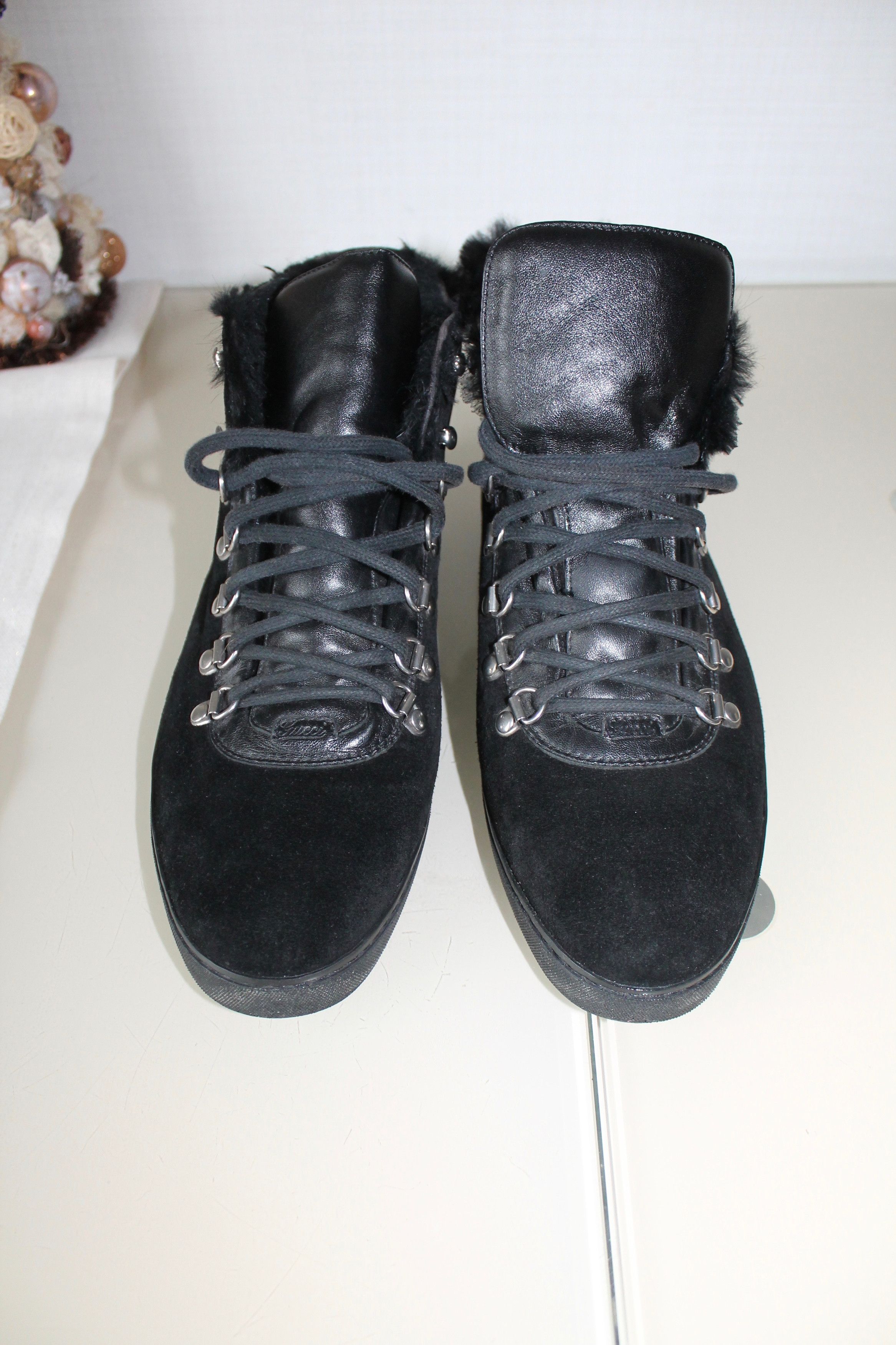 Gucci GUCCI Suede High Top Suede Black Boots / Sneakers Size US 7.5 / EU 40-41 - 3 Thumbnail