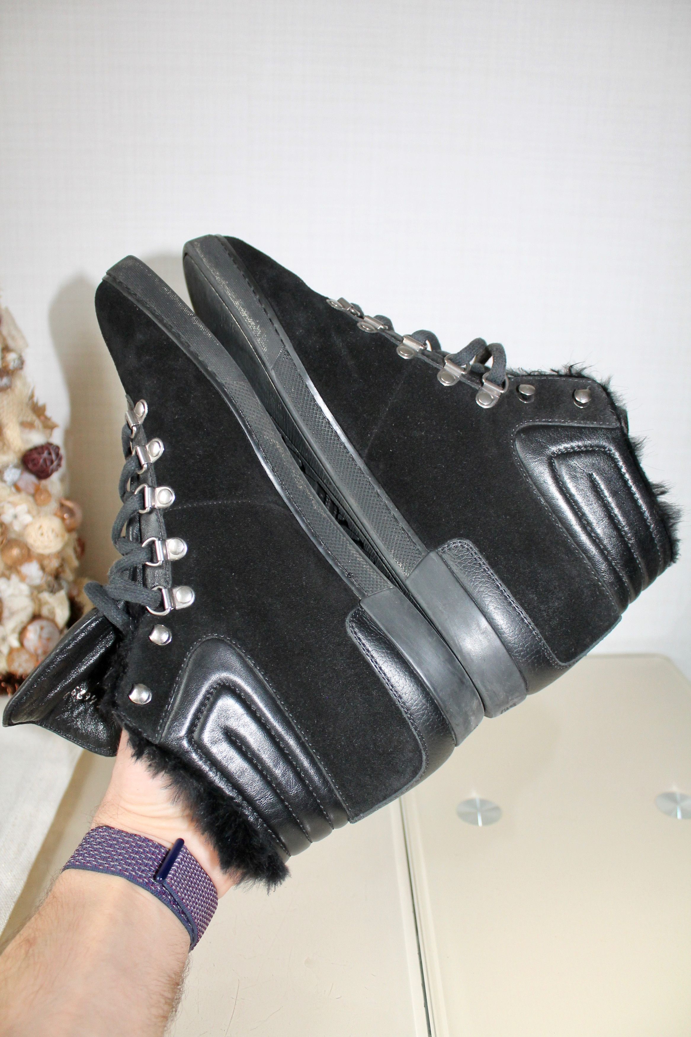 Gucci GUCCI Suede High Top Suede Black Boots / Sneakers Size US 7.5 / EU 40-41 - 8 Thumbnail