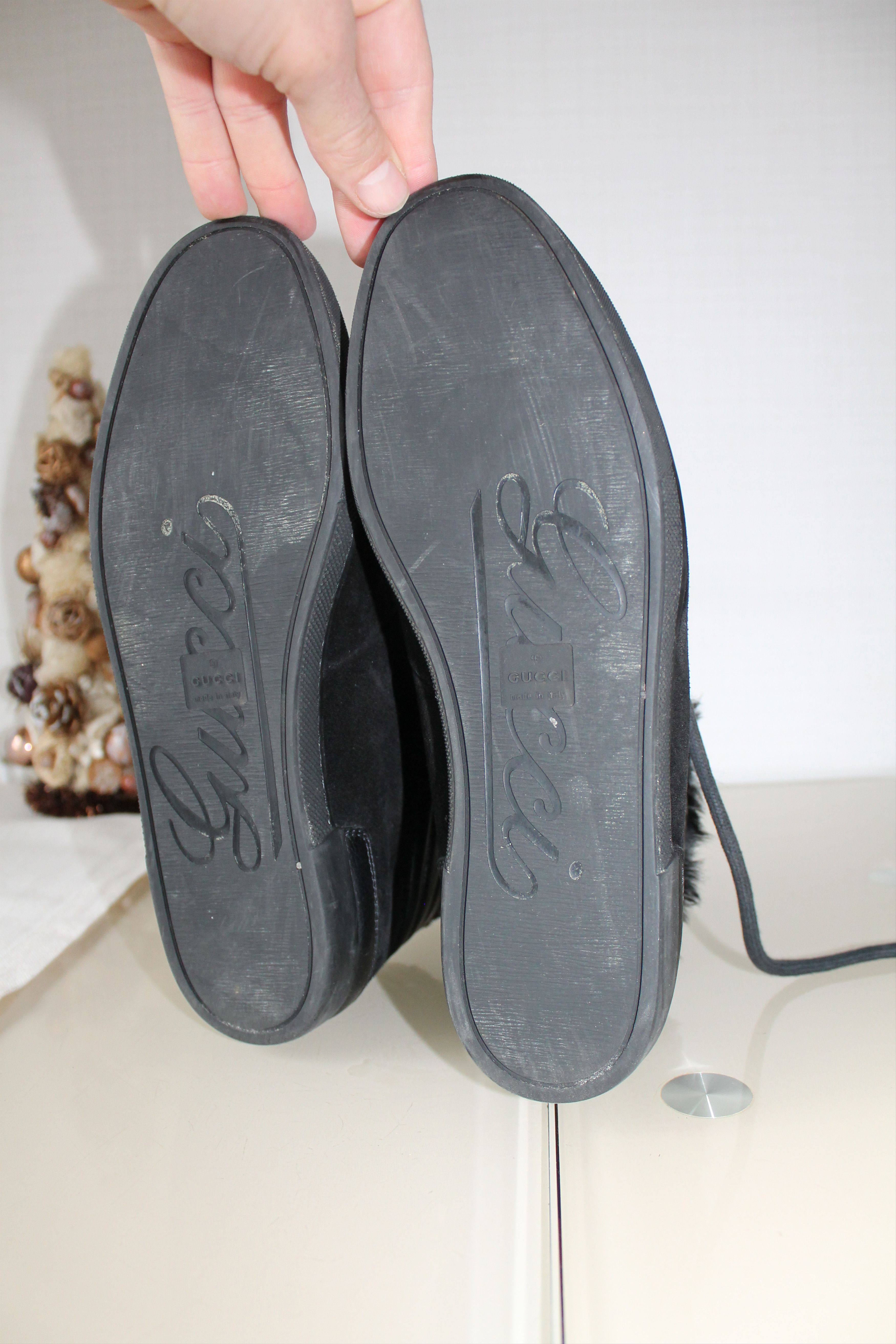 Gucci GUCCI Suede High Top Suede Black Boots / Sneakers Size US 7.5 / EU 40-41 - 9 Thumbnail