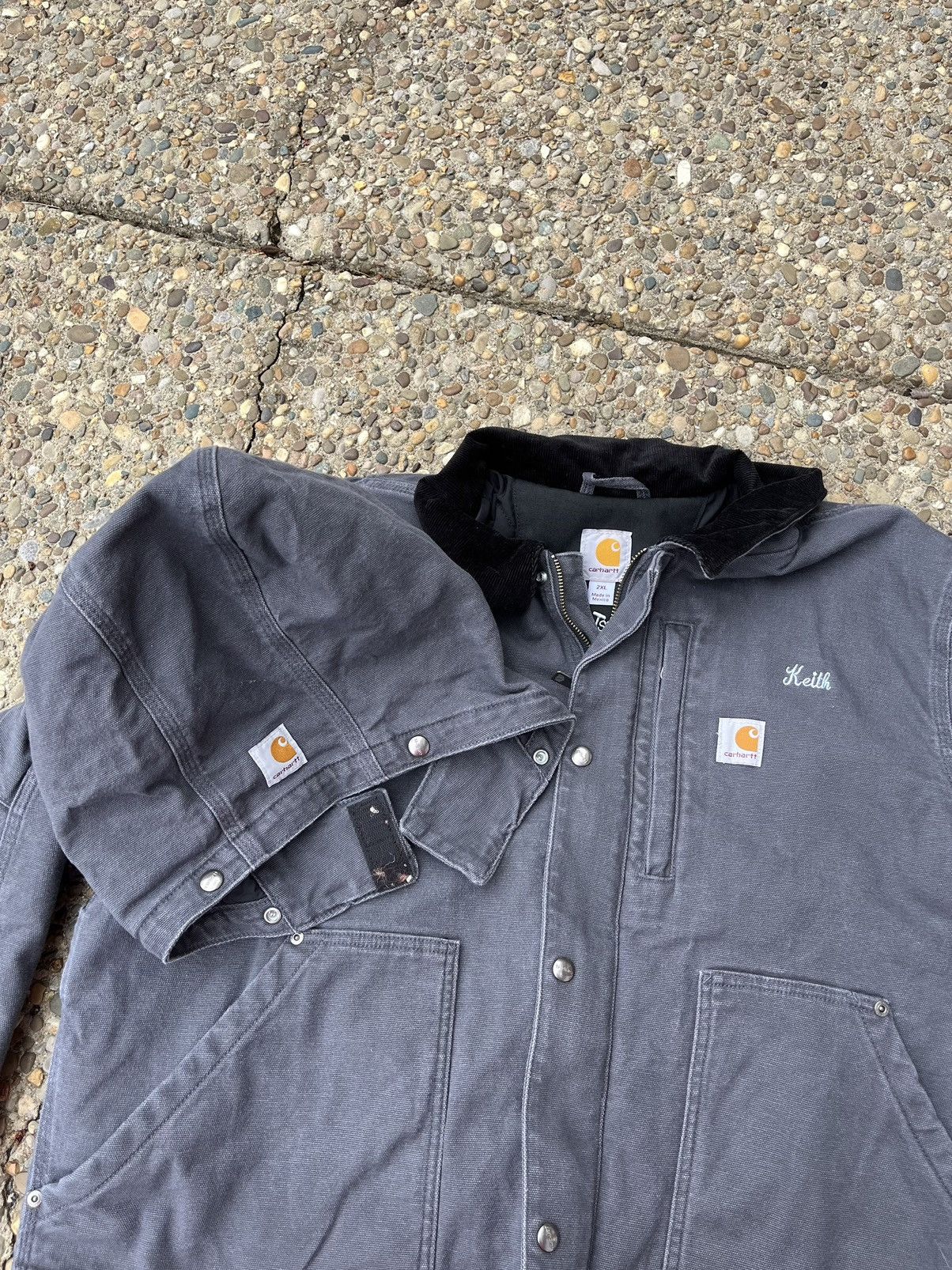Carhartt Grey Removable Hood Carhartt Jacket Size US XXL / EU 58 / 5 - 4 Thumbnail