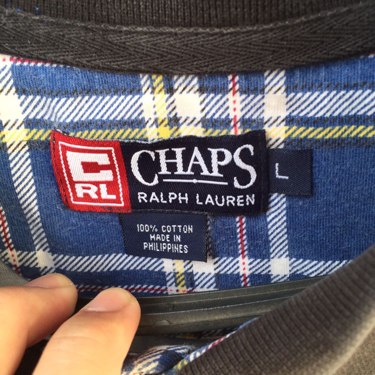 Ralph Lauren Vintage 90s Chaps by Ralph Lauren Checkered Box Polo Size US L / EU 52-54 / 3 - 3 Thumbnail