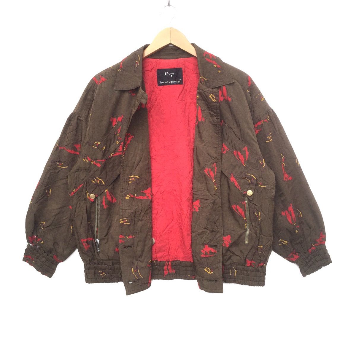 Paoloni Vintage 90s Franca V. Paoloni Milano Italy Zipper Jacket | M Size US M / EU 48-50 / 2 - 1 Thumbnail