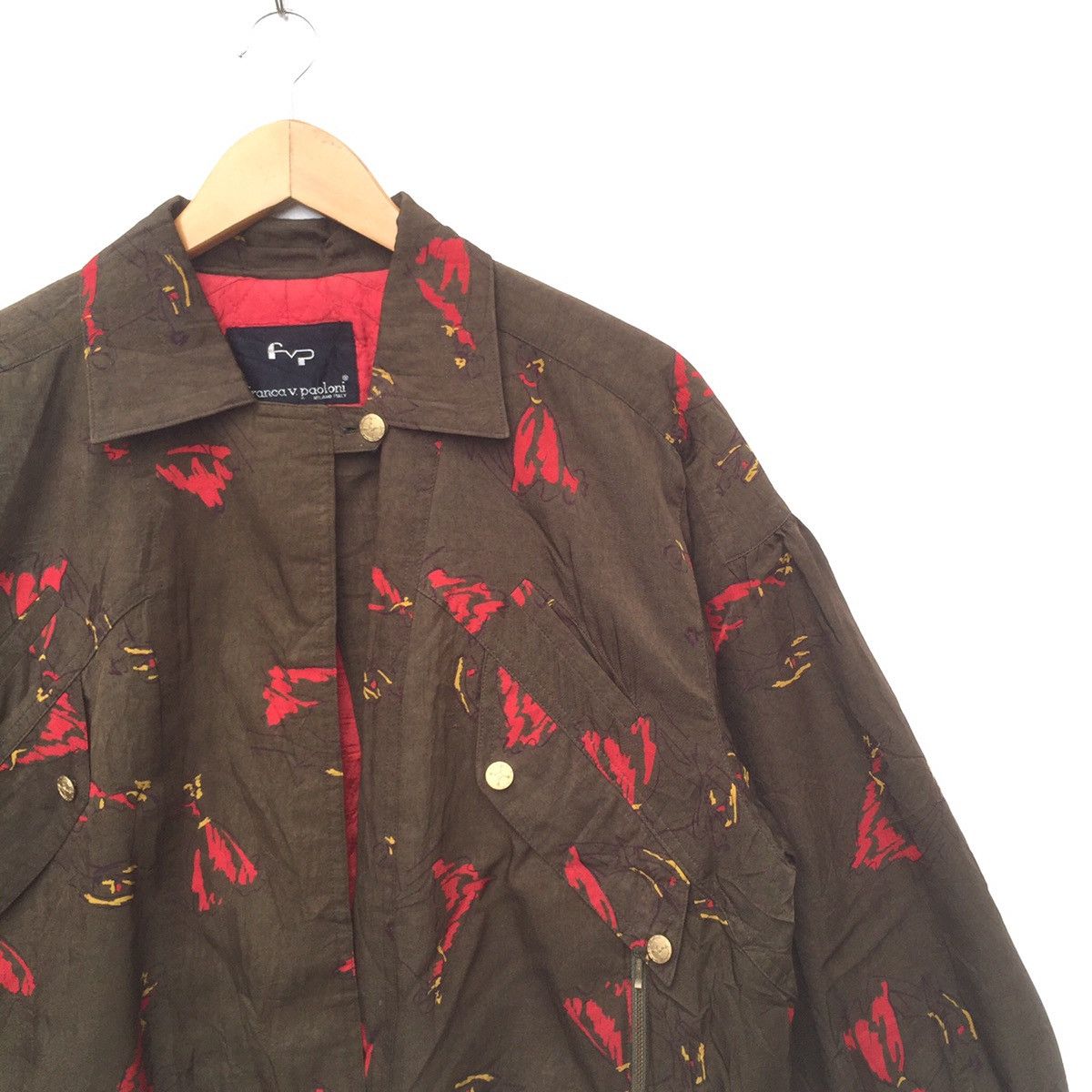 Paoloni Vintage 90s Franca V. Paoloni Milano Italy Zipper Jacket | M Size US M / EU 48-50 / 2 - 3 Thumbnail