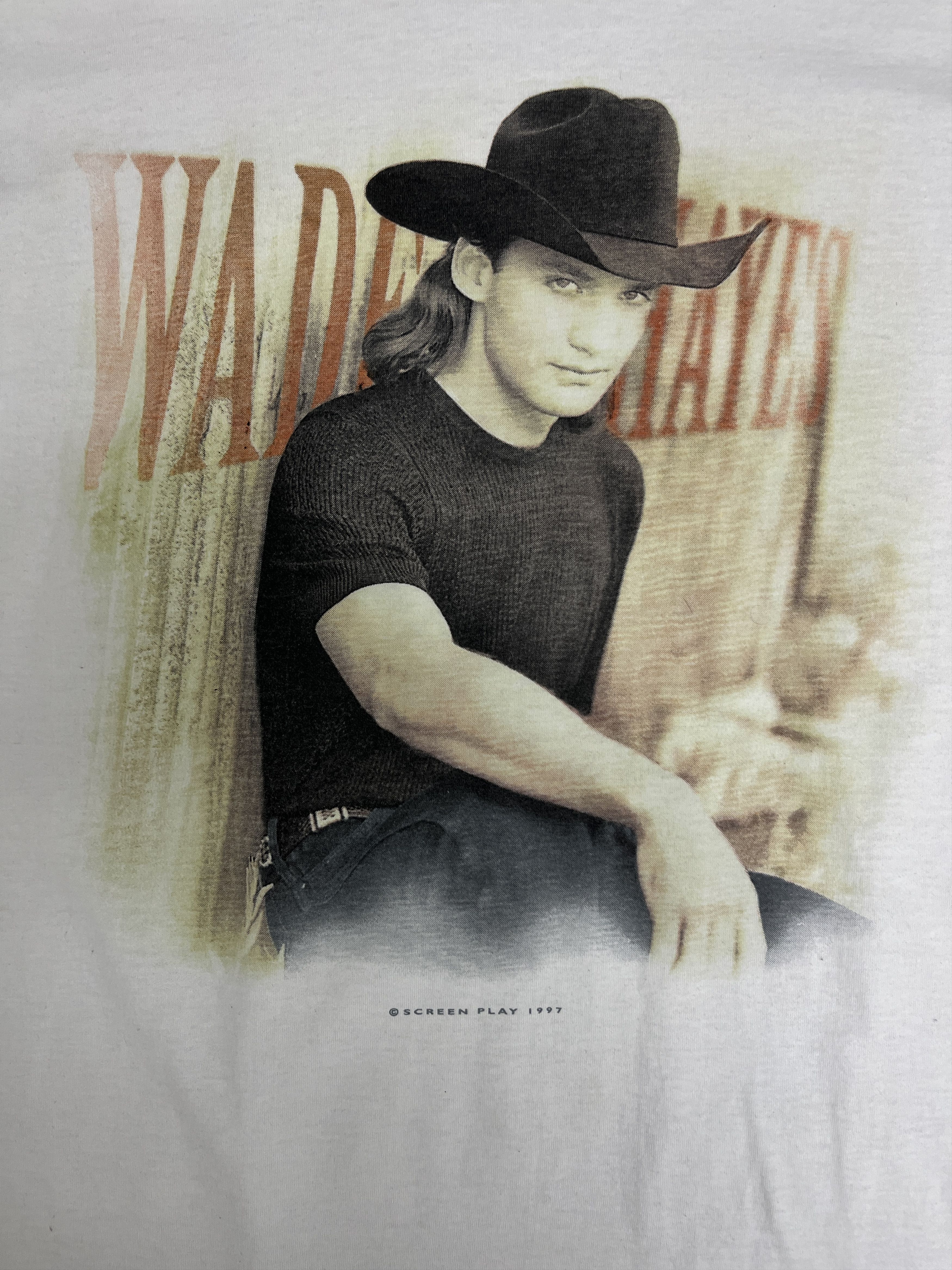 Vintage Wade Hayes Vintage 1990s Country Music T-Shirt Tee Size US L / EU 52-54 / 3 - 2 Thumbnail