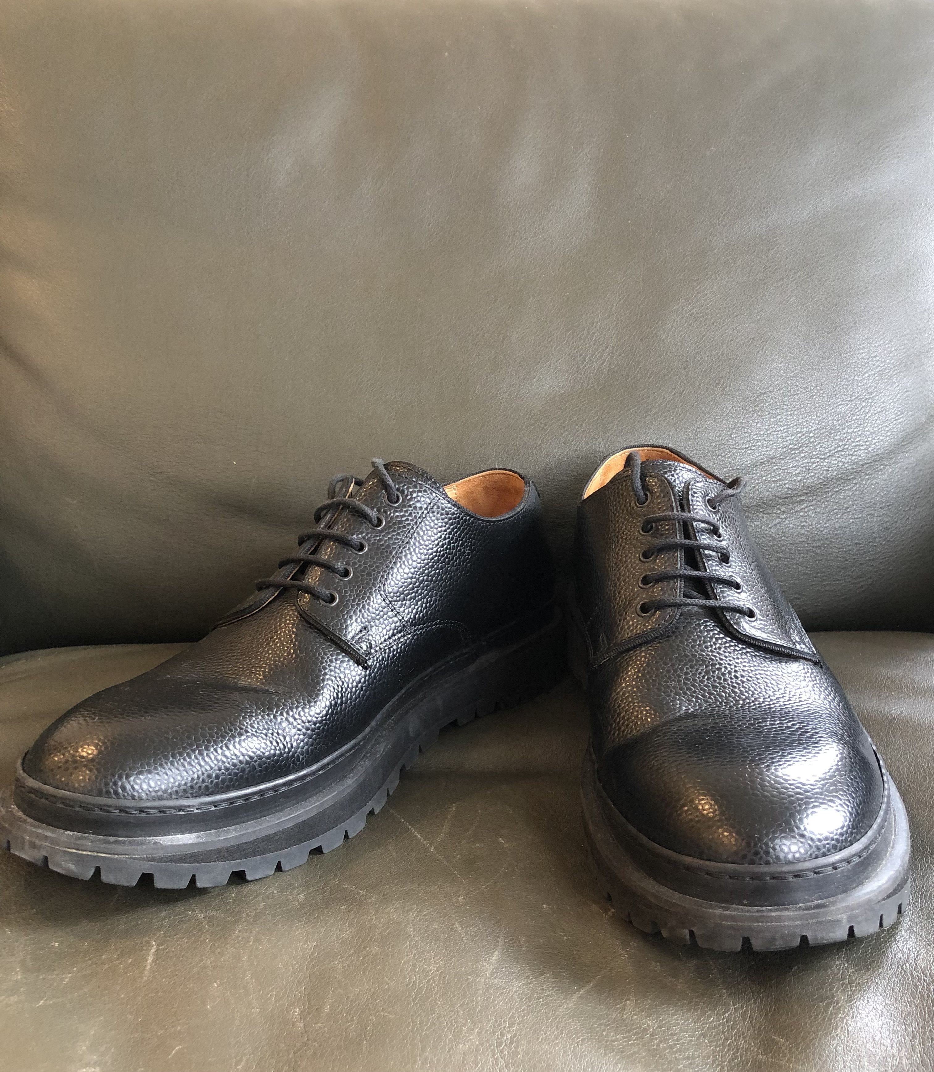 Umit Benan Stamped Leather Dollar Bolero Derby Shoes Size US 9 / EU 42 - 3 Thumbnail