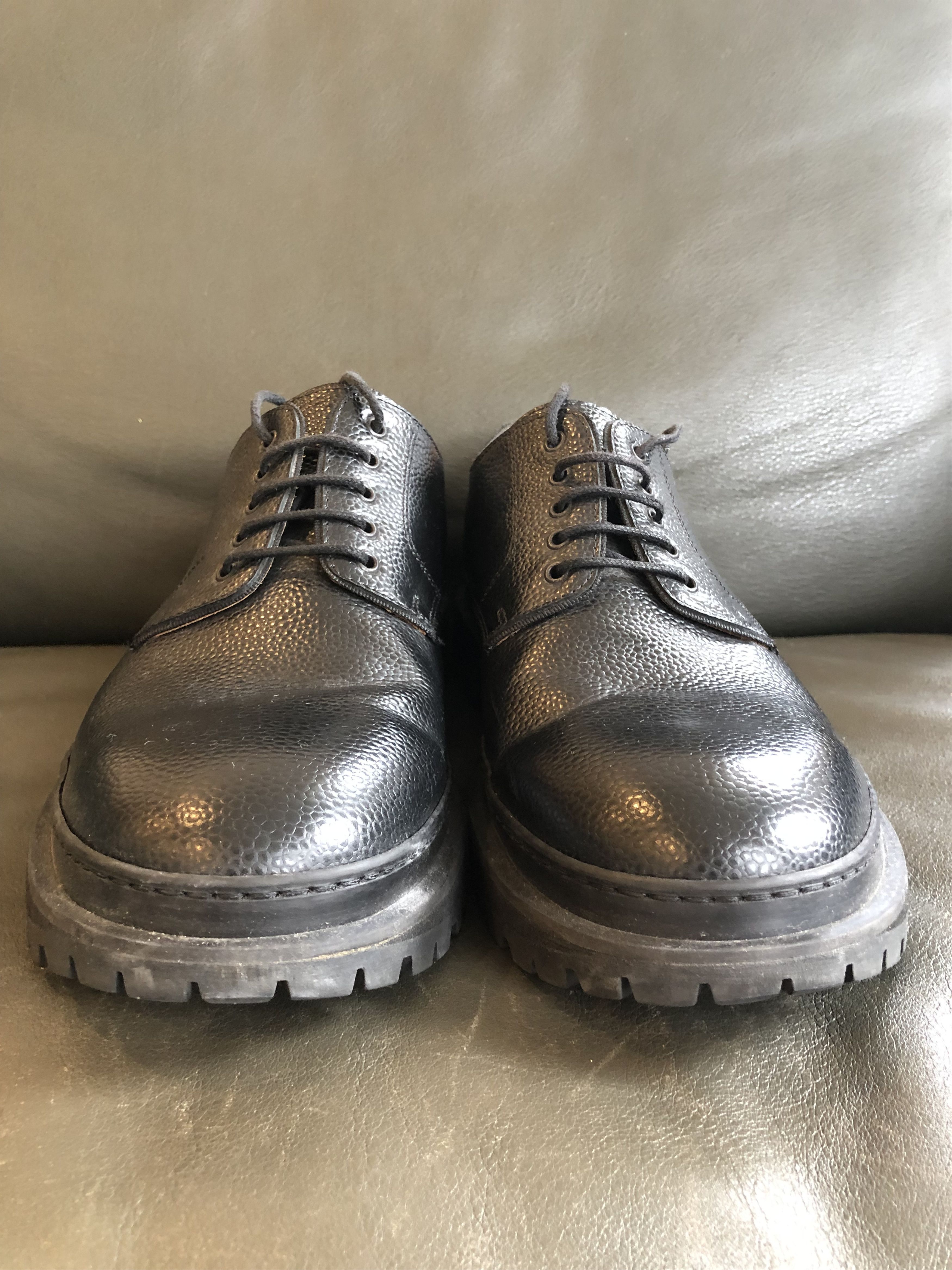 Umit Benan Stamped Leather Dollar Bolero Derby Shoes Size US 9 / EU 42 - 4 Thumbnail