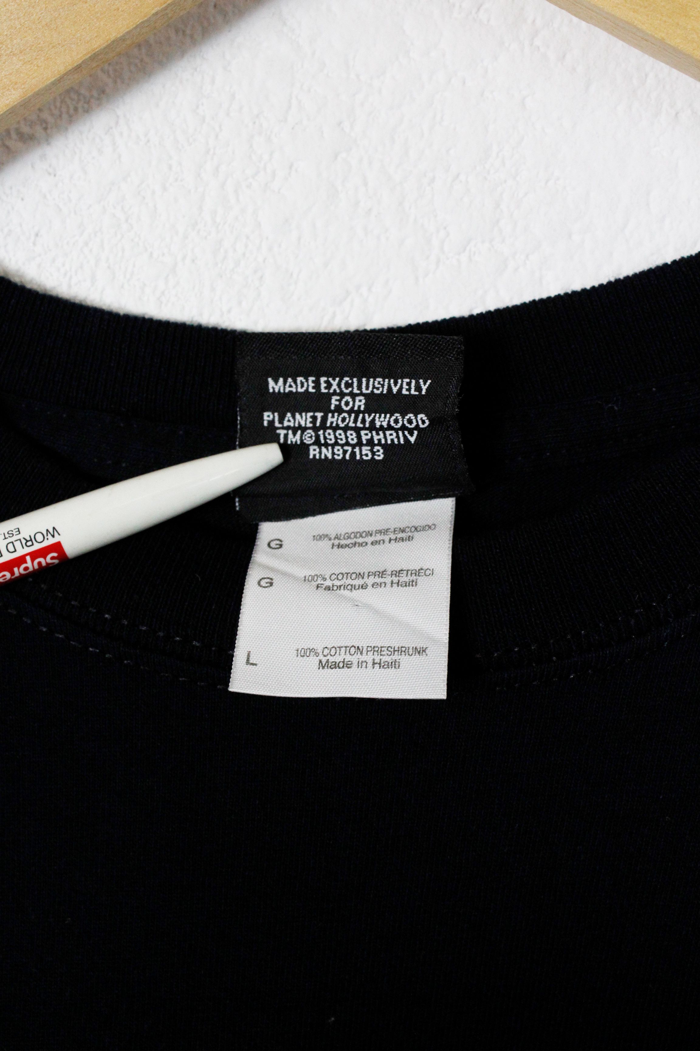 Planet Hollywood × Vintage Vintage 1998 Planet Hollywood Las Vegas Print Logo Tee 90s Size US L / EU 52-54 / 3 - 4 Thumbnail
