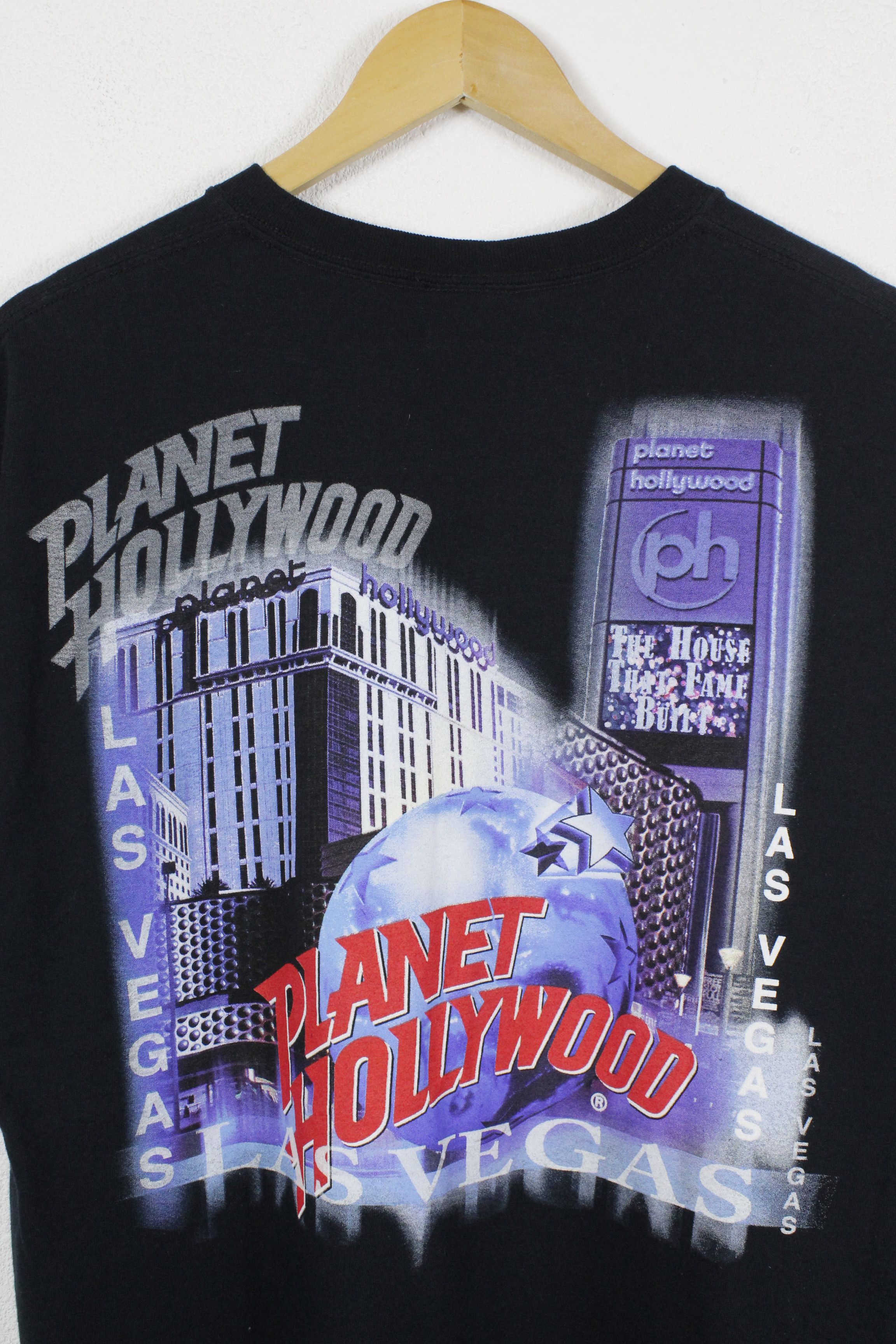 Planet Hollywood × Vintage Vintage 1998 Planet Hollywood Las Vegas Print Logo Tee 90s Size US L / EU 52-54 / 3 - 6 Thumbnail