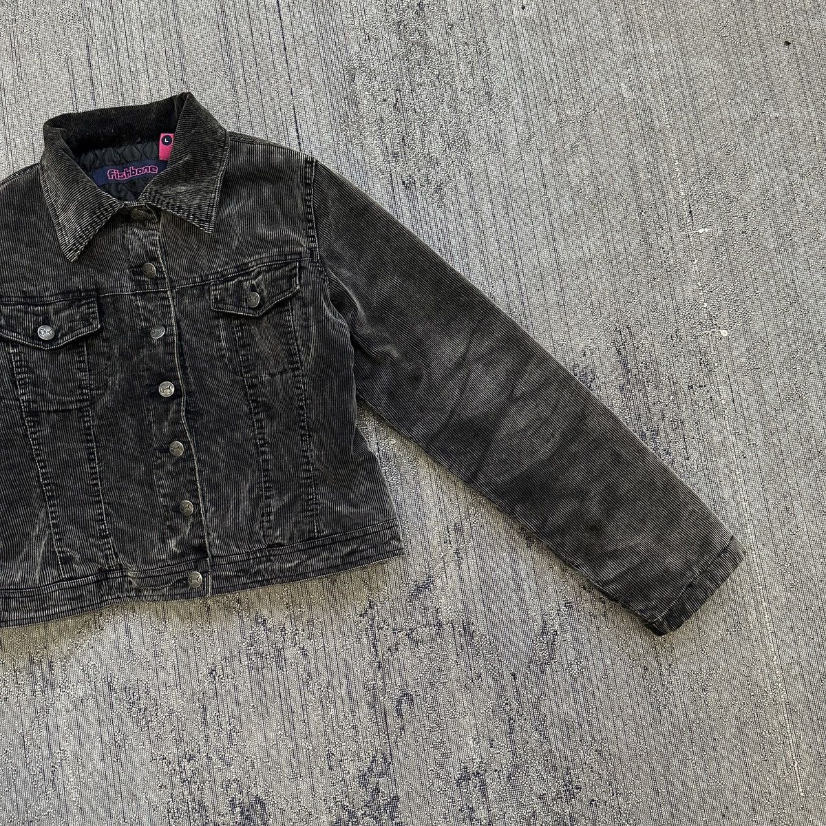 Japanese Brand × Seditionaries Vintage Y2K Fishbone Faded Crop Jacket Size L / US 10 / IT 46 - 3 Thumbnail