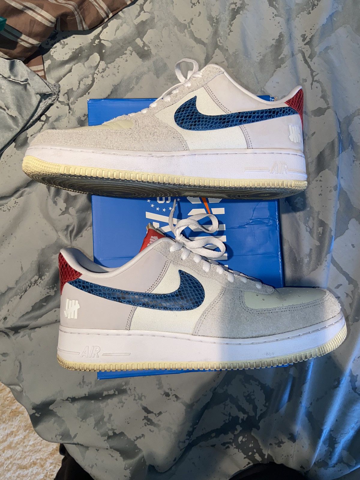 undefeated x nike air force 1 5 on it