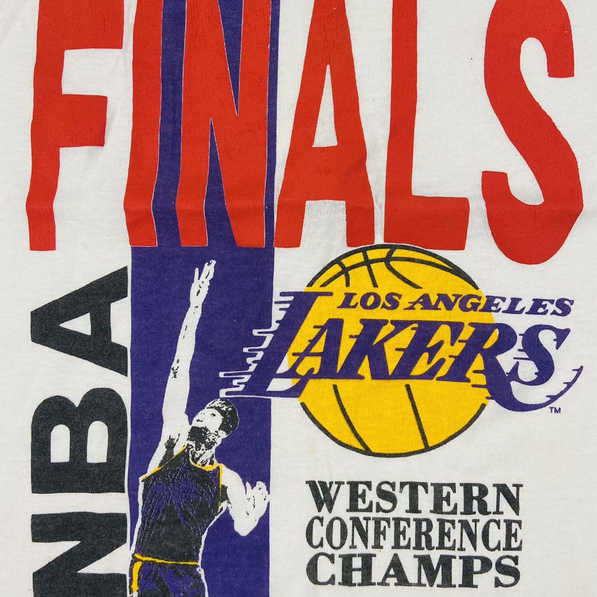 NBA 1970s LAKERS NBA FINAL ARCHIVE RARE BOXY FIT TEE - № 306 Size US M / EU 48-50 / 2 - 3 Thumbnail