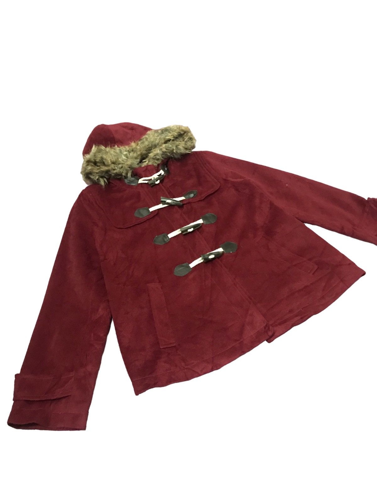 VINTAGE JAPAN AVANT GARDE HOODIES WOOL RED WINTER SEASON