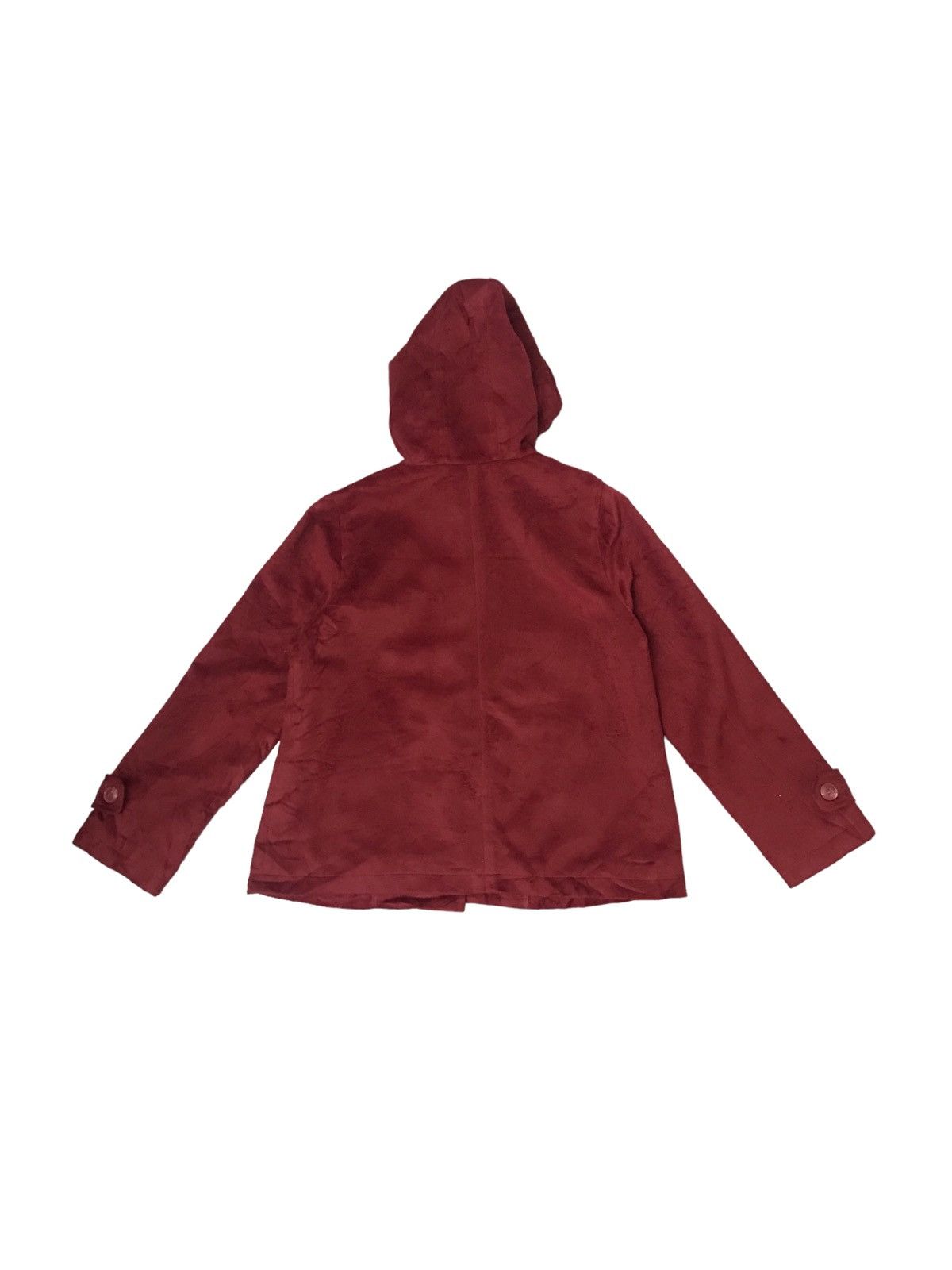 VINTAGE JAPAN AVANT GARDE HOODIES WOOL RED WINTER SEASON