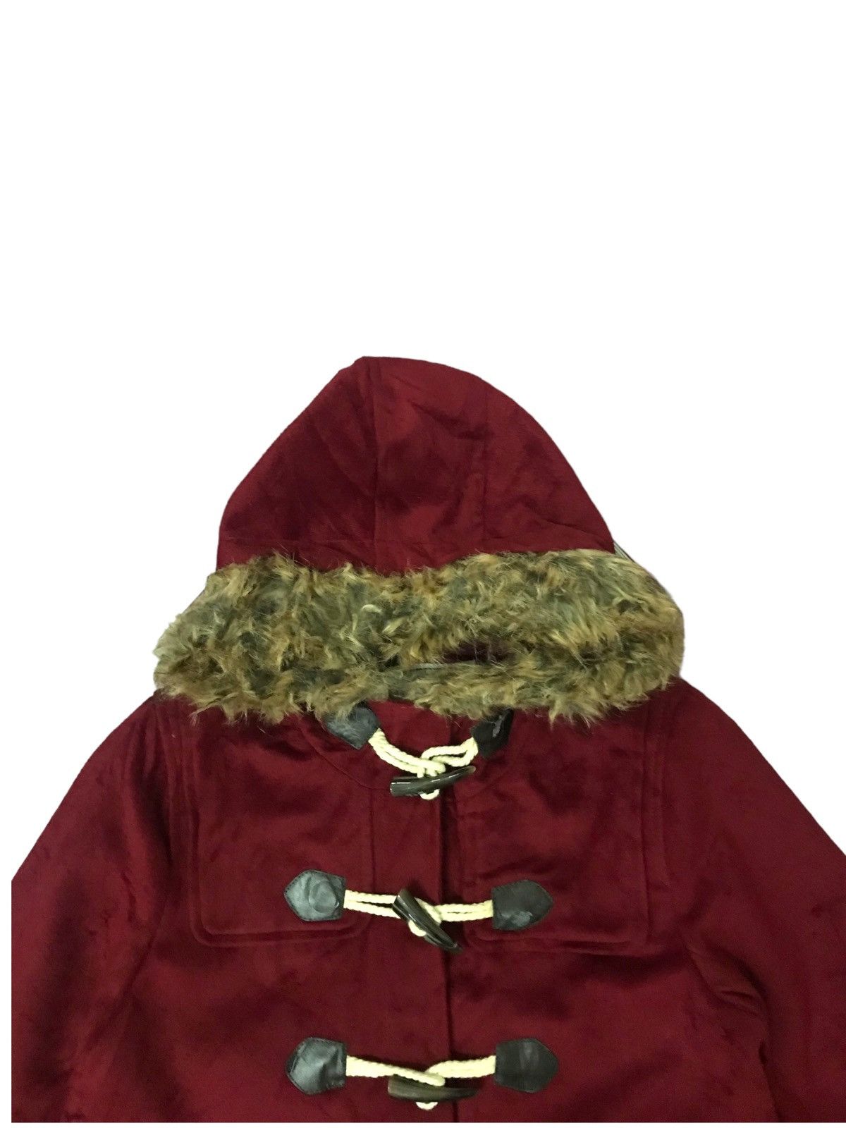 VINTAGE JAPAN AVANT GARDE HOODIES WOOL RED WINTER SEASON