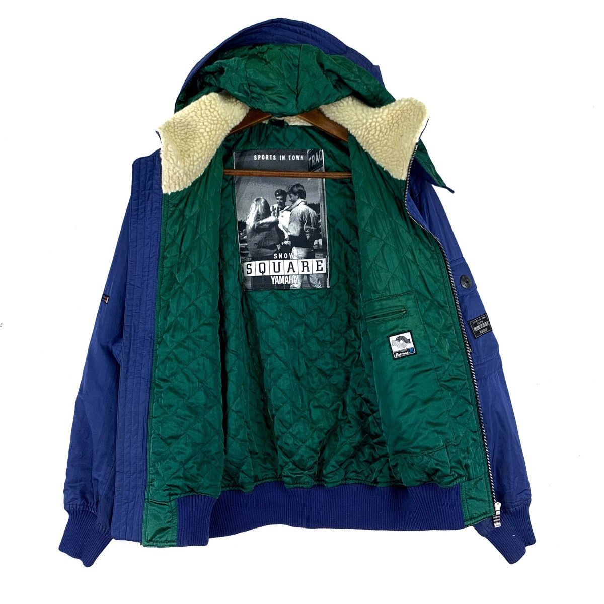 Japanese Brand 90s Yamaha Snow Square Hoodie Windbreaker Zipper Jacket Size US M / EU 48-50 / 2 - 1 Thumbnail