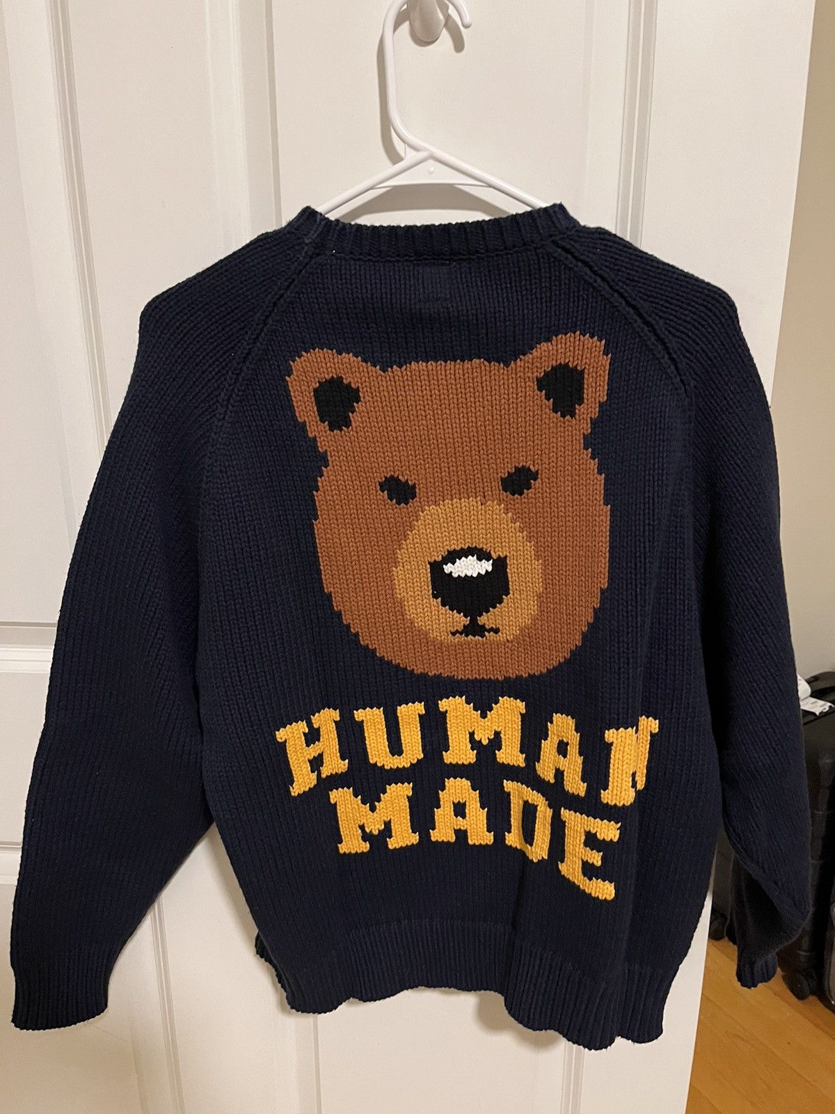 HUMAN MADE BEAR RAGLAN KNIT SWEATER L