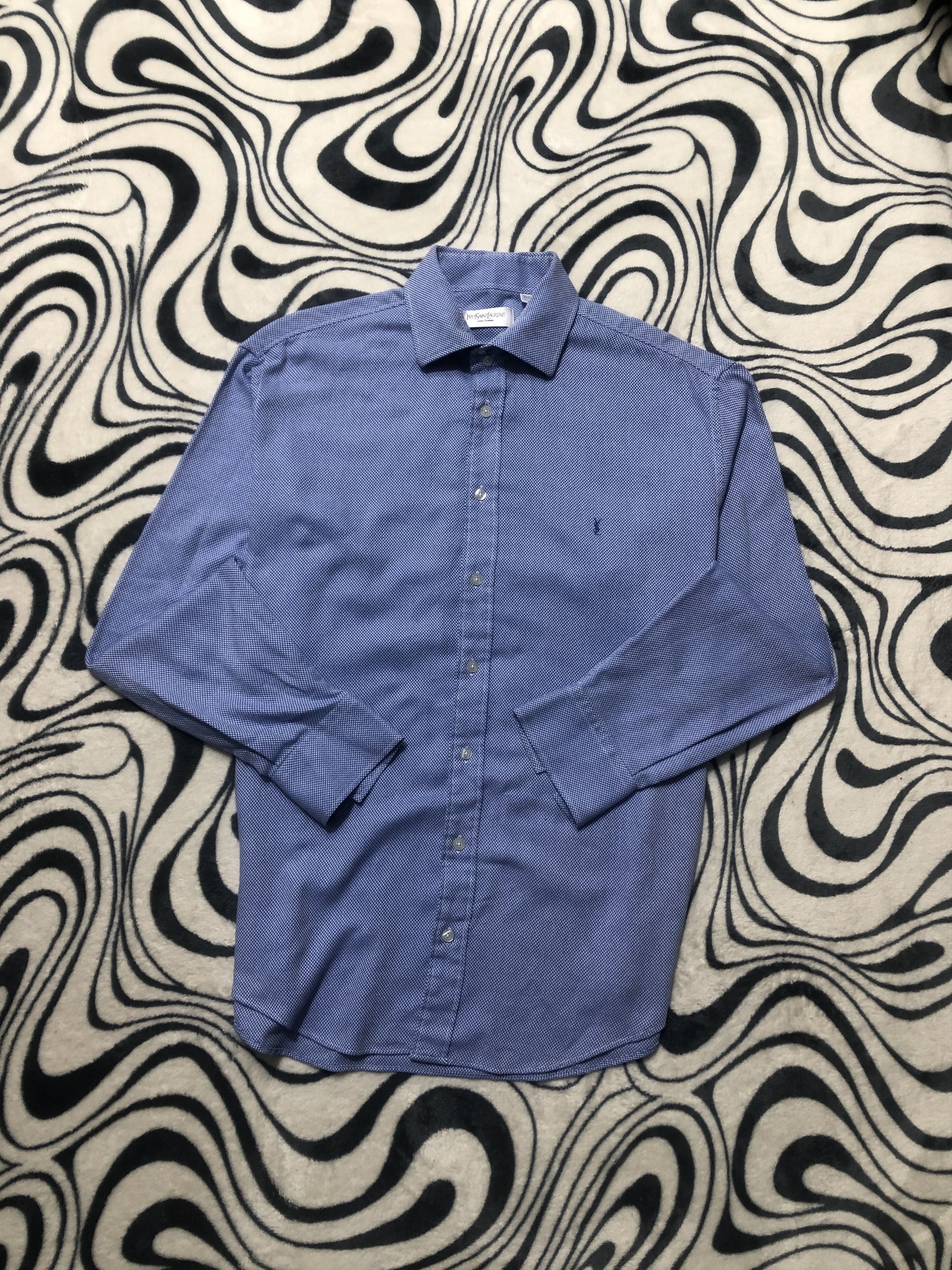 Yves Saint Laurent Yves Saint Laurent YSL Mens Long Sleeve Shirt Size US XL / EU 56 / 4 - 1 Thumbnail