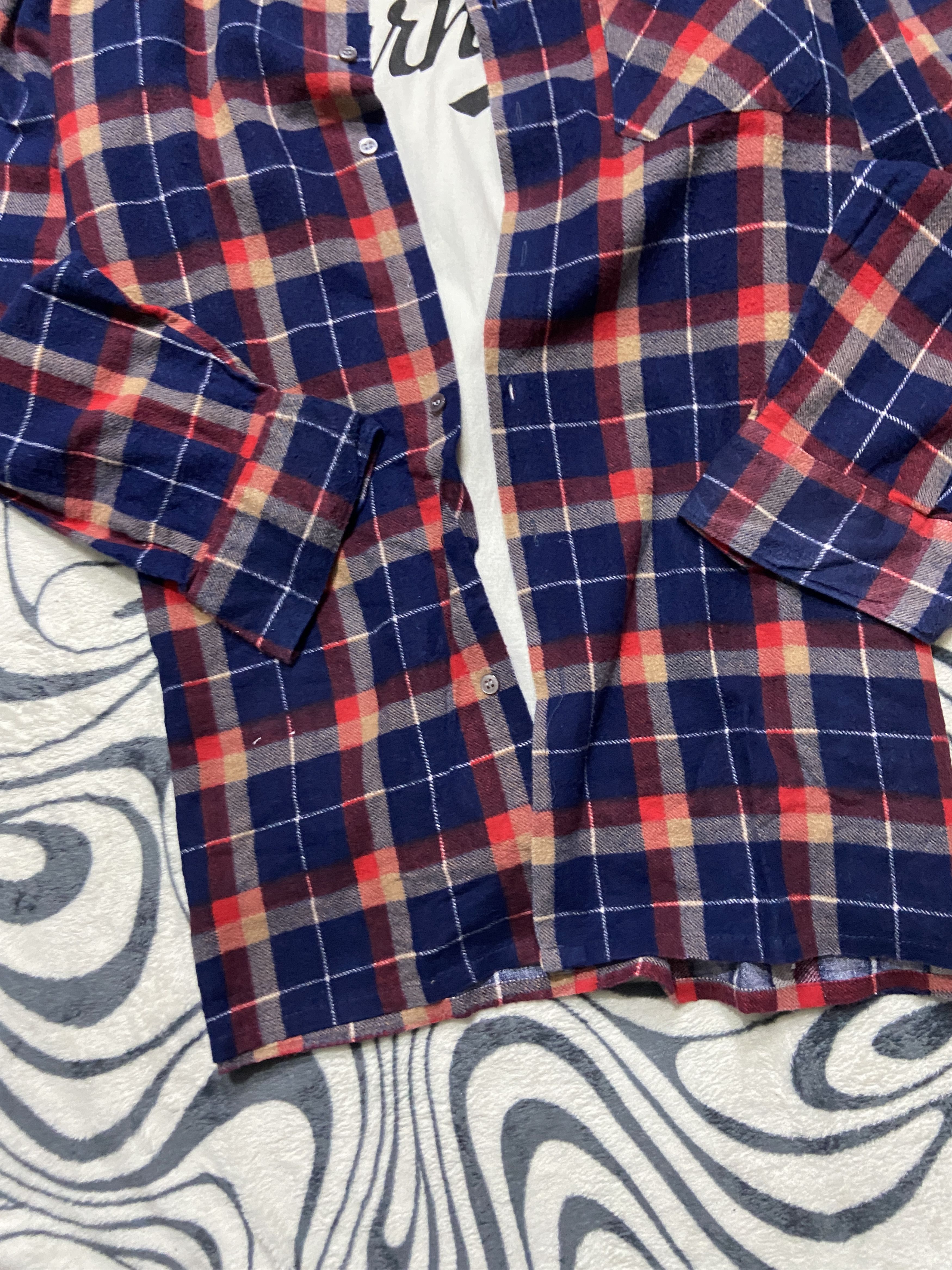 Flannel × Vintage Vintage Flannel Plaid Shirt Travis style Size US L / EU 52-54 / 3 - 3 Thumbnail