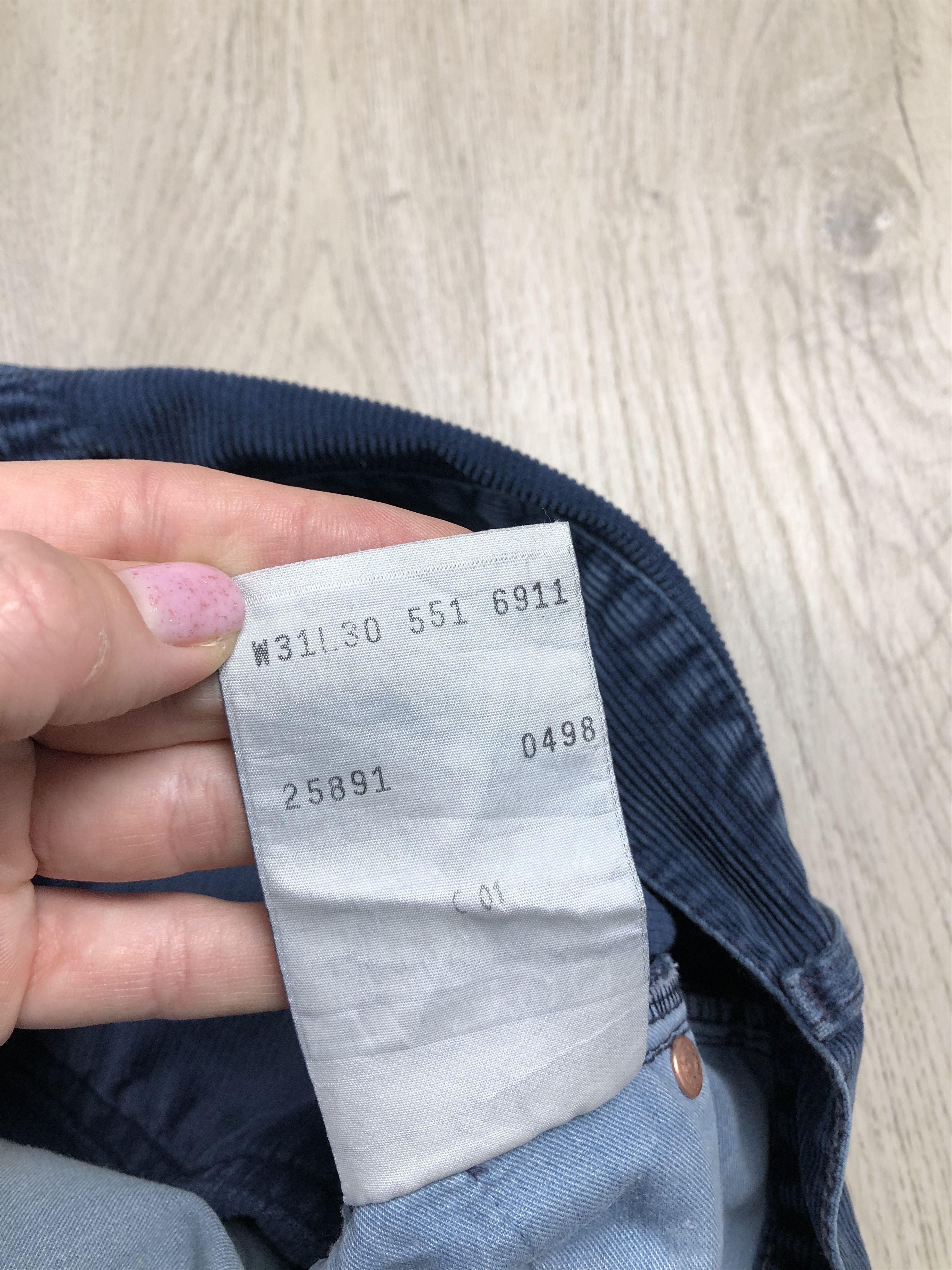 Levi's Levi's 551 Vintage Corduroy Denim Pants White Tab Jeans Size US 31 - 12 Thumbnail