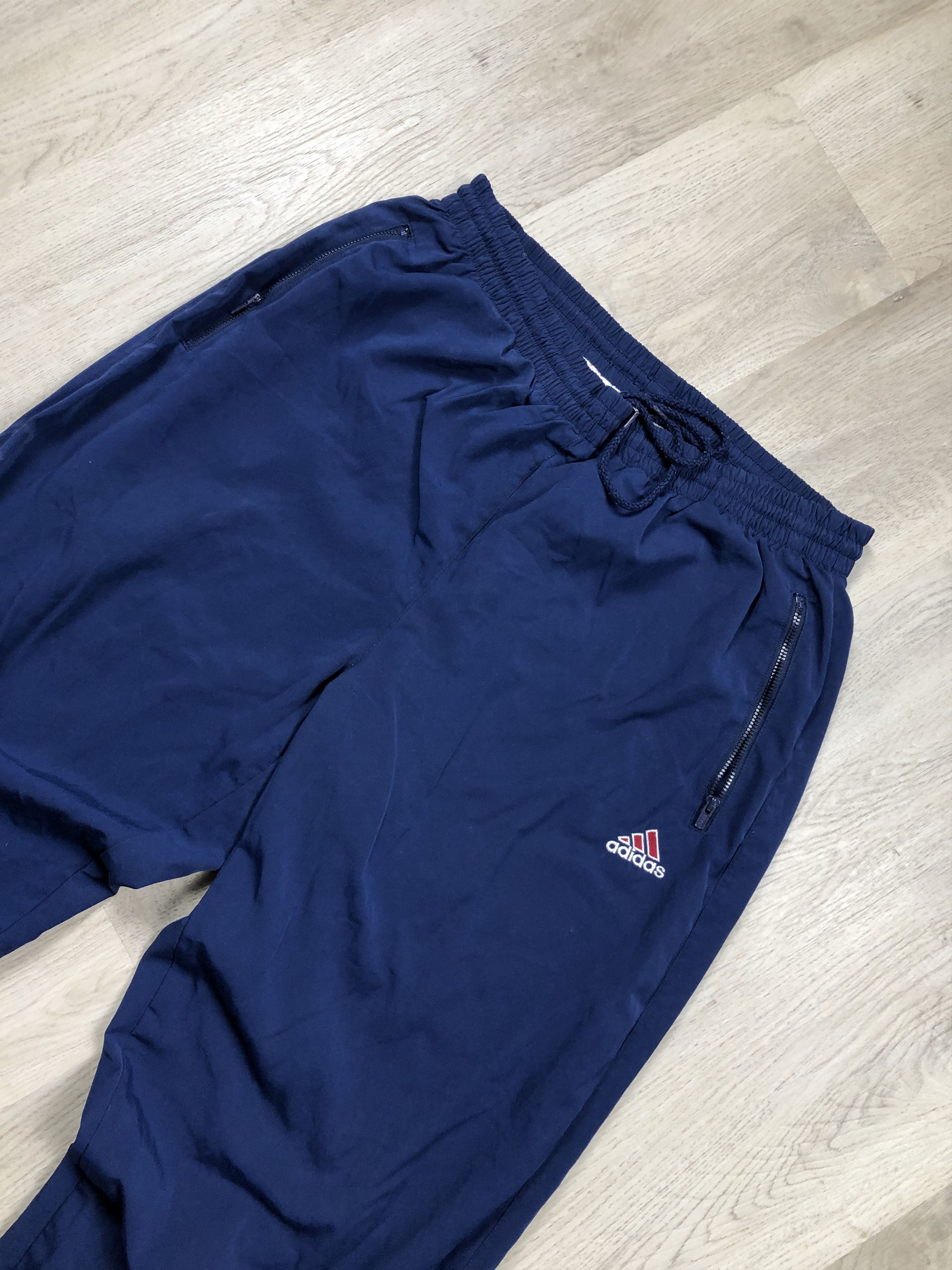 Adidas Adidas 90s Vintage Mens Nylon Track Pants Drill Size US 34 / EU 50 - 2 Thumbnail
