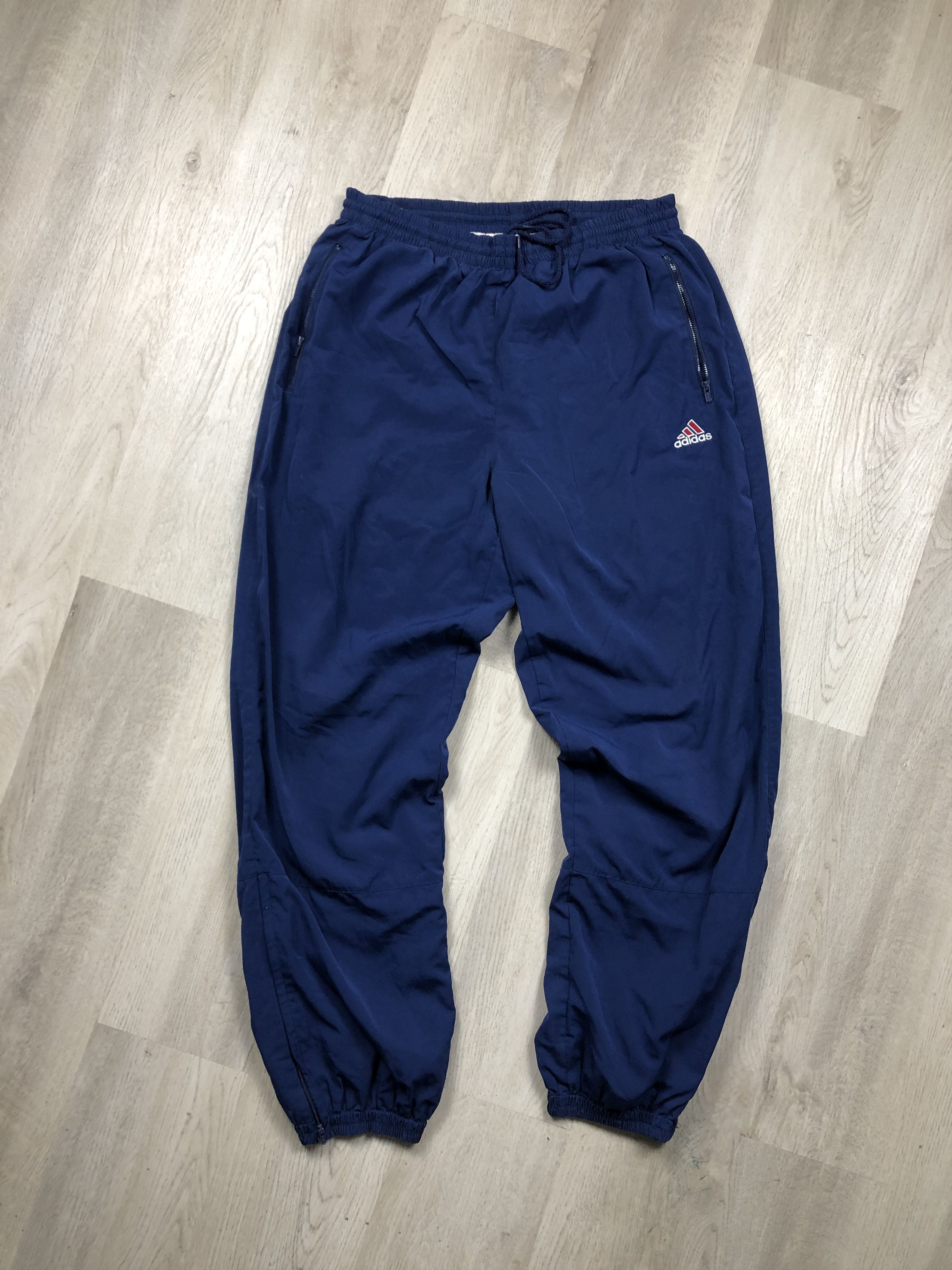 Adidas Adidas 90s Vintage Mens Nylon Track Pants Drill Size US 34 / EU 50 - 1 Thumbnail