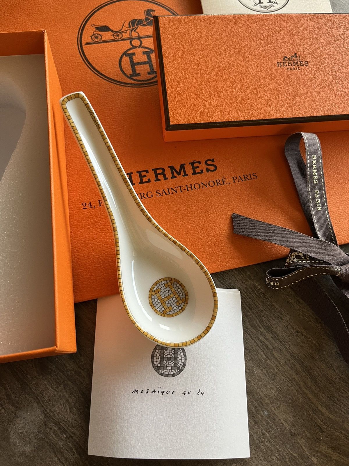 Iconic Super Classic Brand New Rare Mosaique Gold Spoon