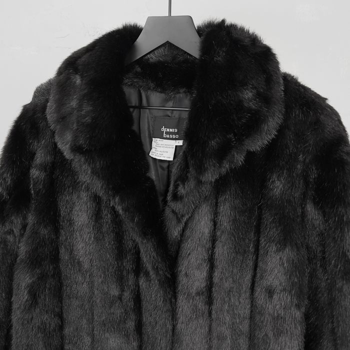 Vintage Vintage 1990s Dennis Basso Black Faux Fur Coat | Grailed