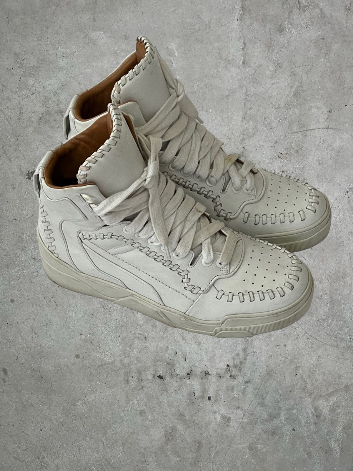 Givenchy Givenchy Whipstitch High Top Sneakers Size US 11 / EU 44 - 2 Thumbnail