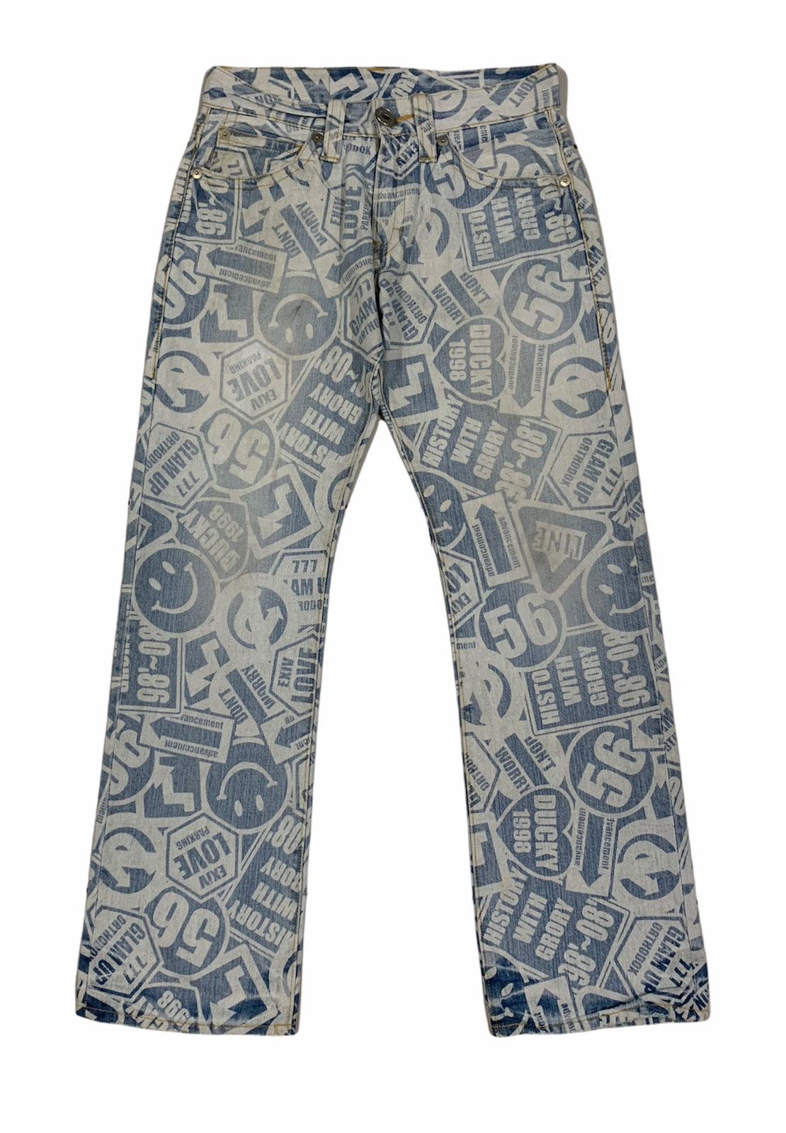 Japanese Brand × Vintage 🇯🇵 Japanese Brand - Hysteric Glamour Smiley Inspired Pants Size US 30 / EU 46 - 1 Thumbnail