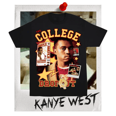 Darien Bruze YE - College Dropout Black Tee Size US M / EU 48-50 / 2 - 1 Thumbnail