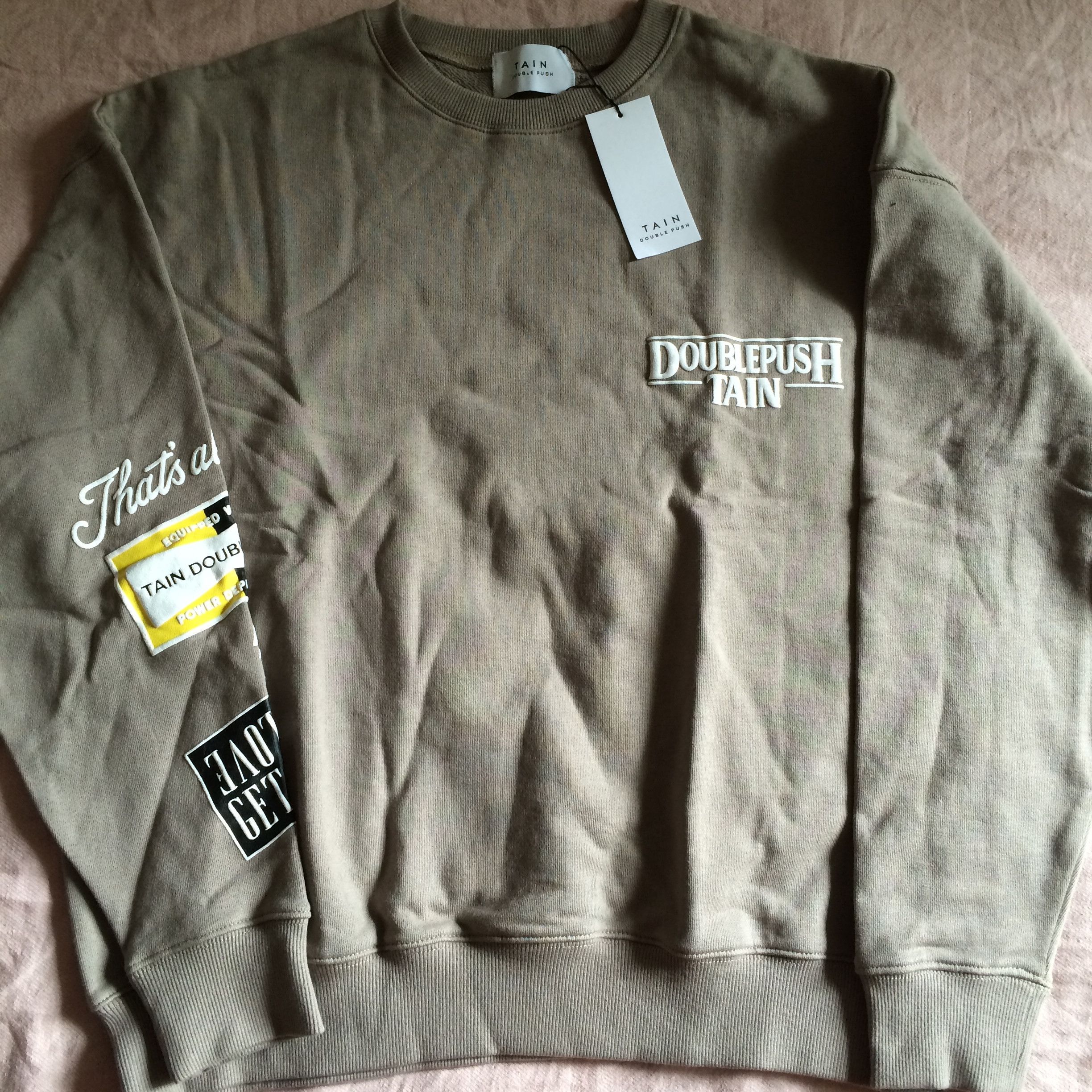 Japanese Brand TAIN Double Push POWER DEPARTMENT HEAVY CREW SWEAT Size US S / EU 44-46 / 1 - 3 Thumbnail