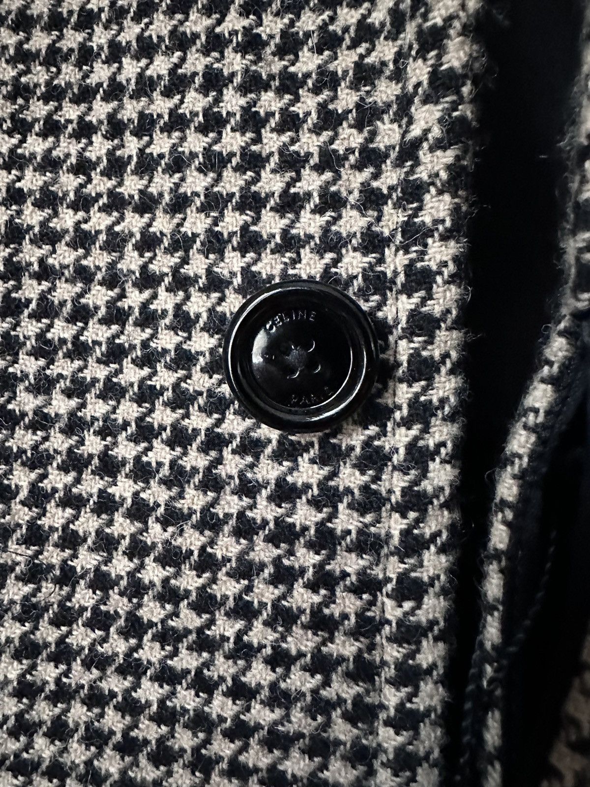 Celine AW19 3-Button Houndstooth Wool Coat Size US S / EU 44-46 / 1 - 14 Thumbnail