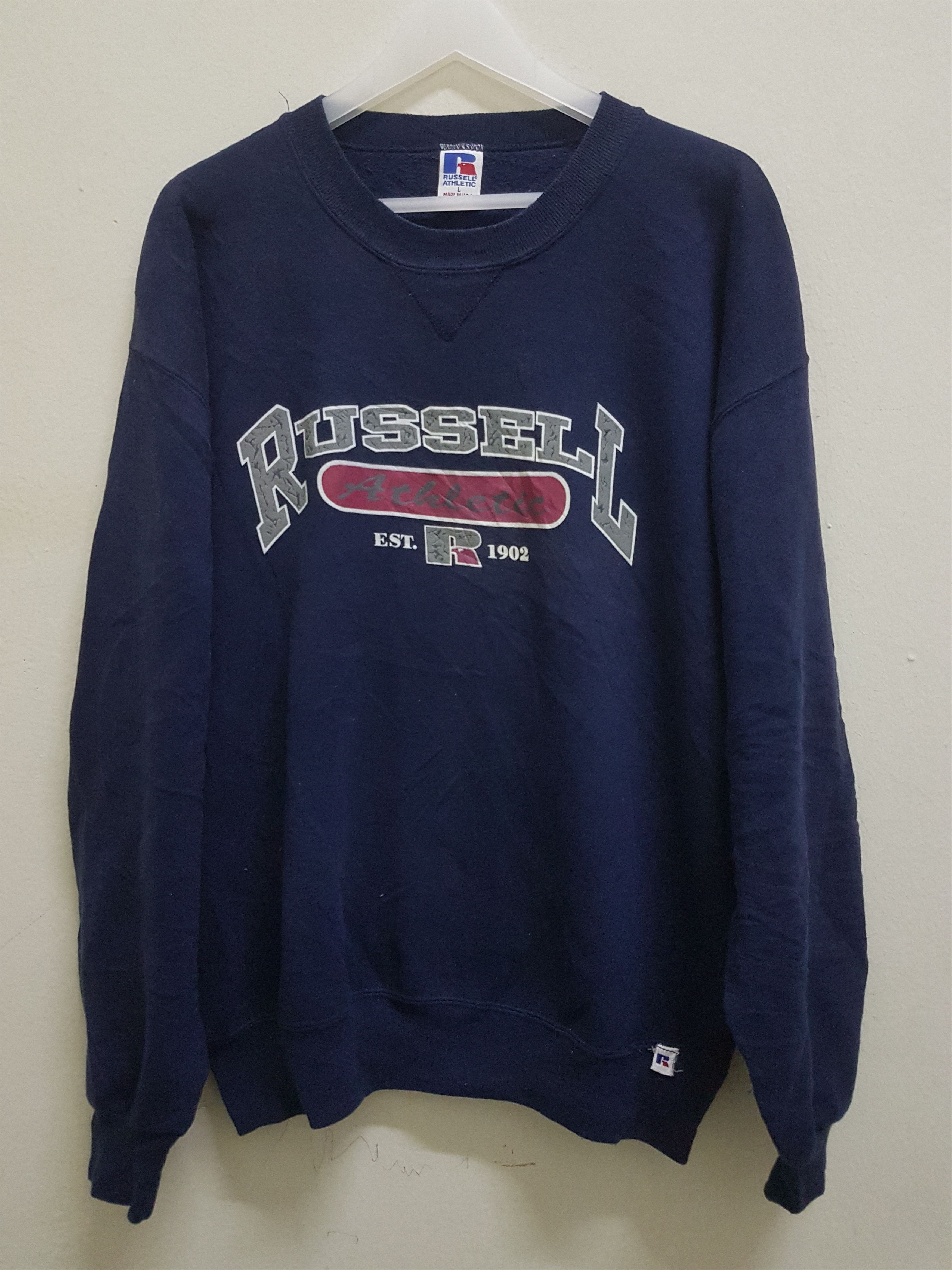 Russell Athletic Vintage Russel Athletic Spellout Logo Sweatshirt Size US L / EU 52-54 / 3 - 1 Thumbnail