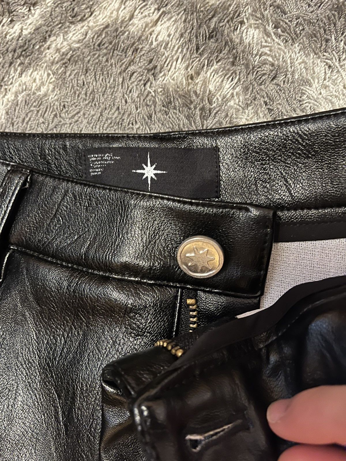 Japanese Brand × Leather Ranger Cartel Black Flared Leather