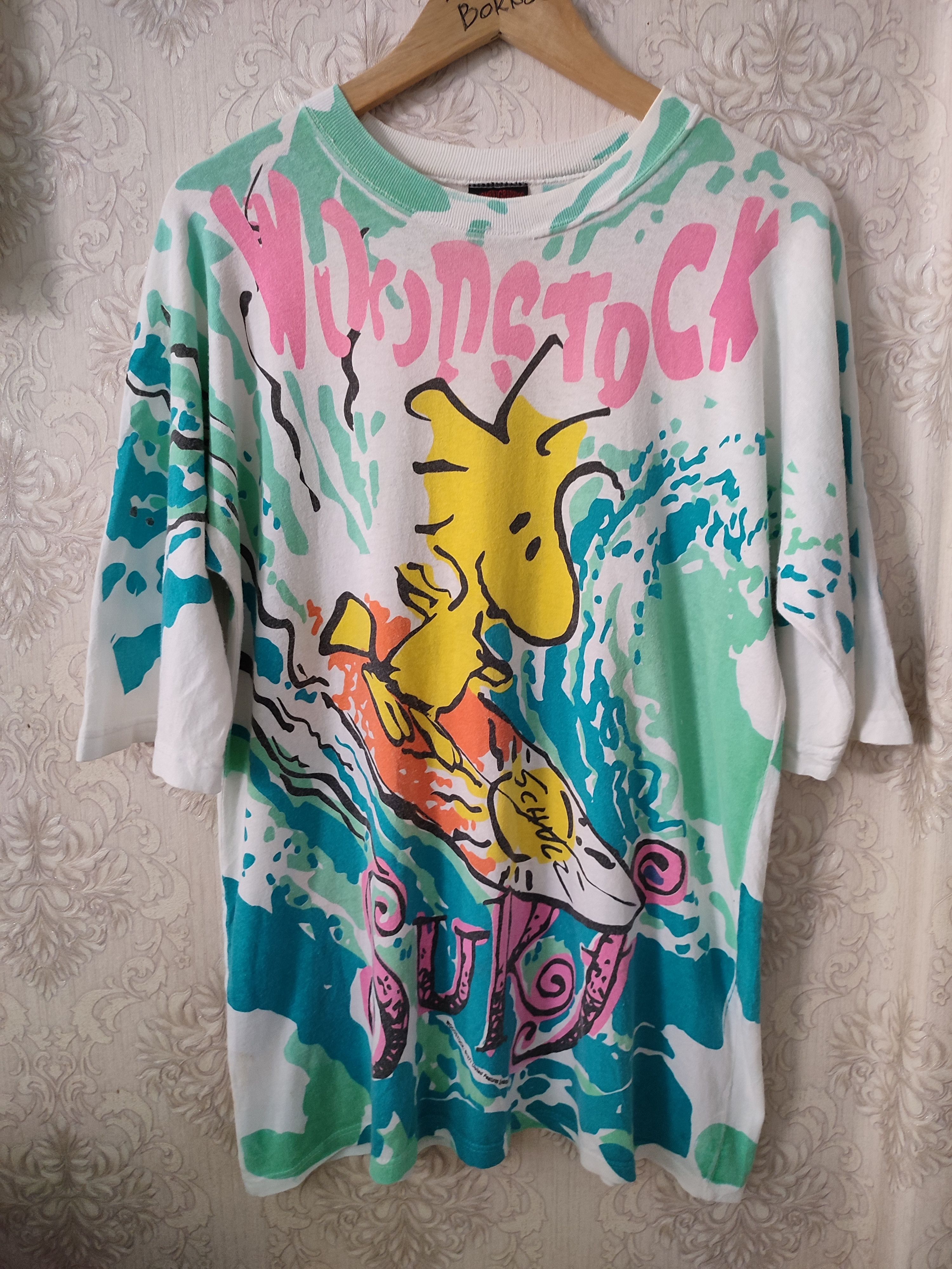 Cartoon Network ♦️Vintage Woodstock 1971 AOP Mirror Print Size US M / EU 48-50 / 2 - 1 Thumbnail