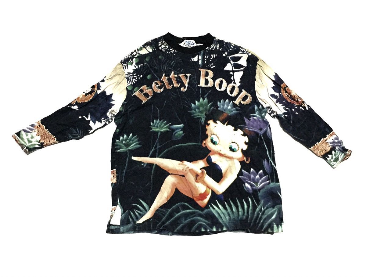 Vintage Vintage 90s Betty boop Longsleeve fullprint shirt Size US L / EU 52-54 / 3 - 1 Thumbnail