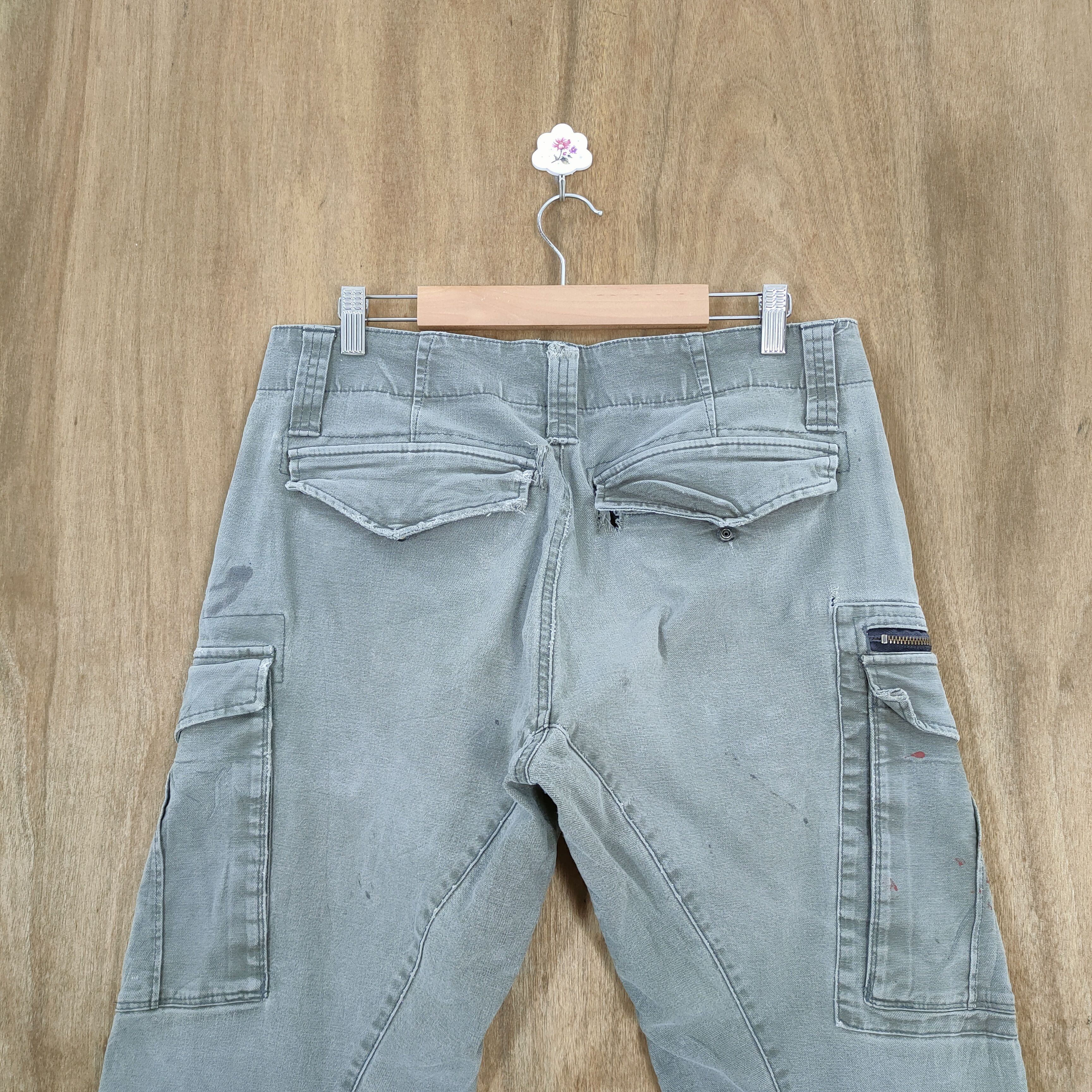 Japanese Brand VINTAGE FADED RIPPEP CARGO PANTS Size US 31 - 8 Thumbnail