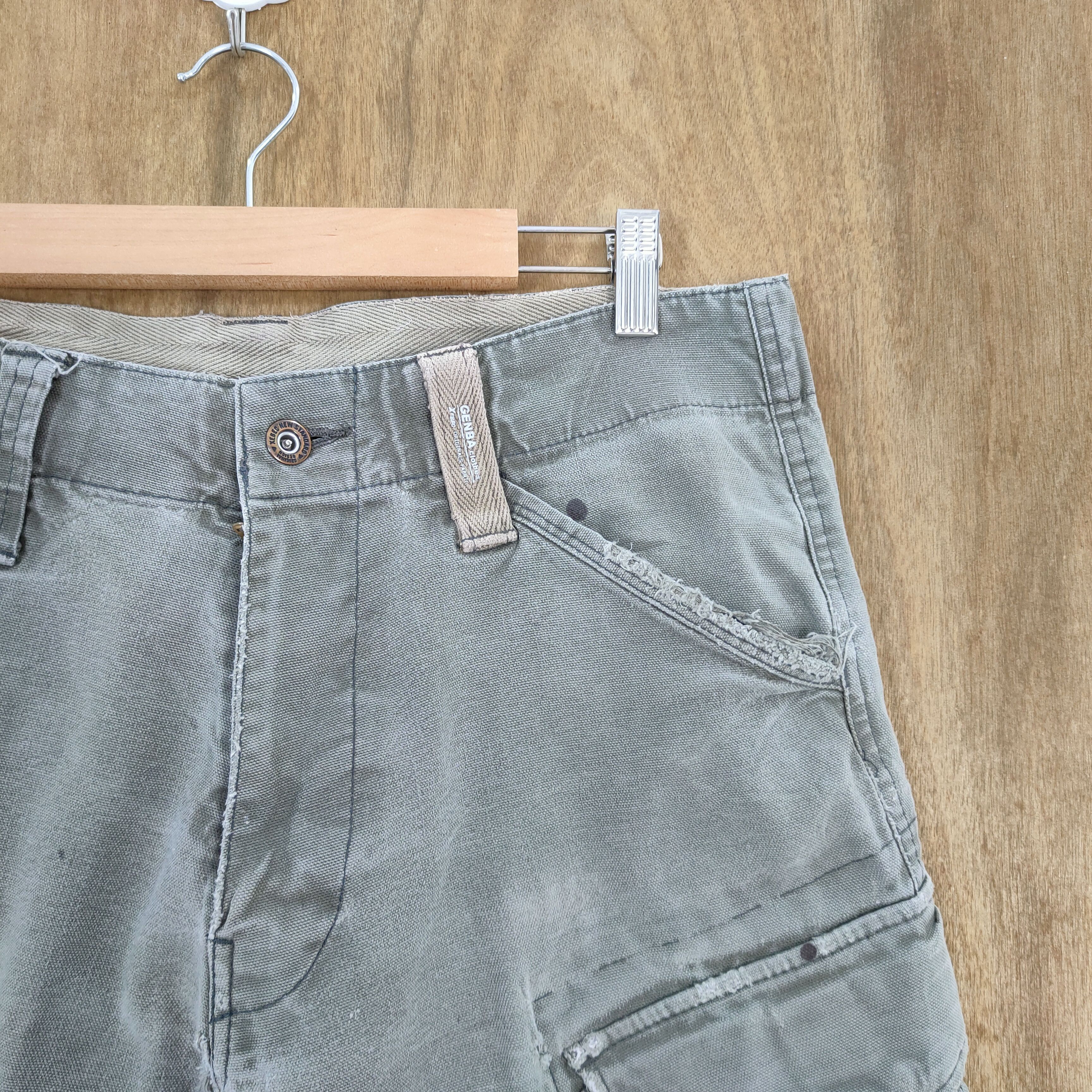 Japanese Brand VINTAGE FADED RIPPEP CARGO PANTS Size US 31 - 6 Thumbnail