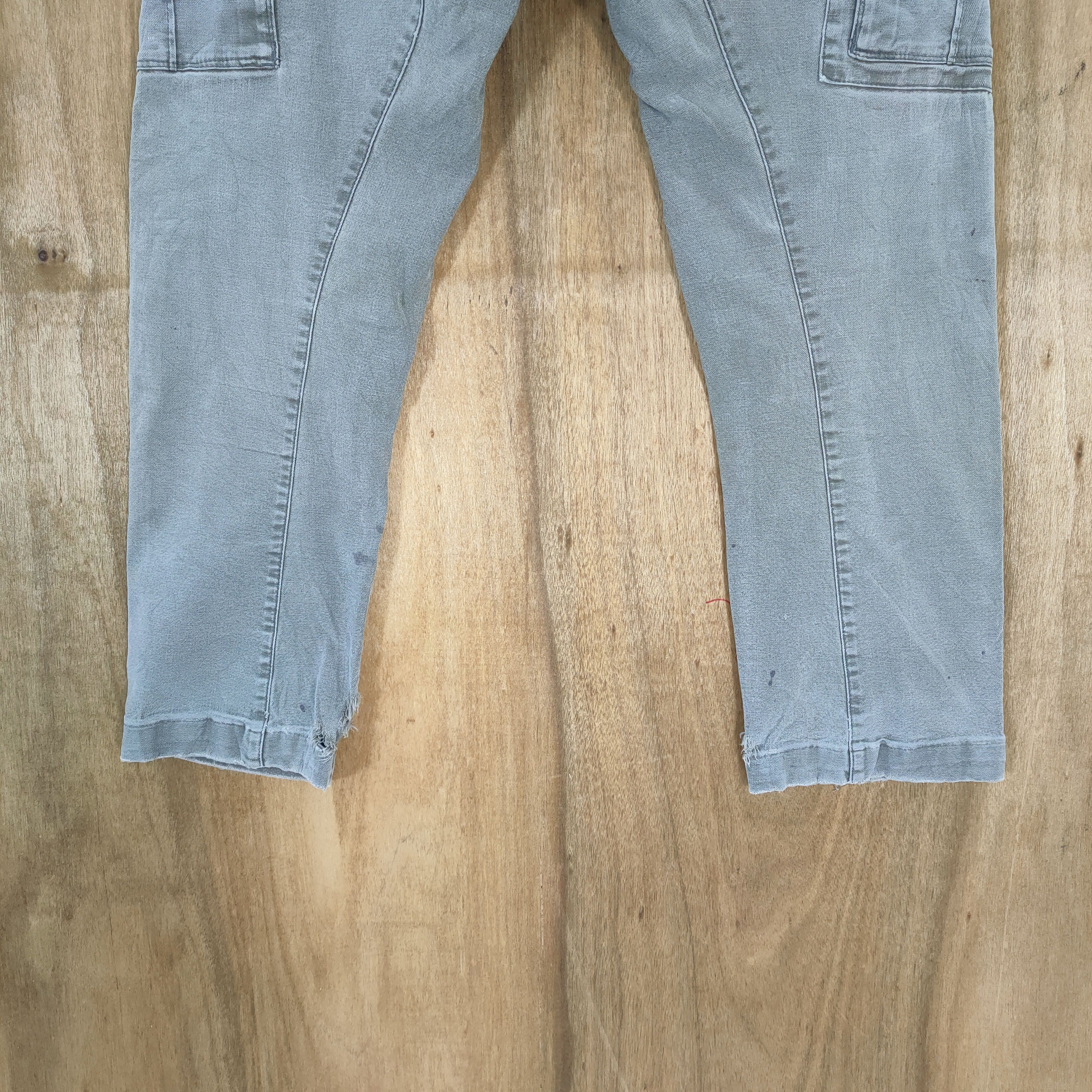 Japanese Brand VINTAGE FADED RIPPEP CARGO PANTS Size US 31 - 9 Thumbnail