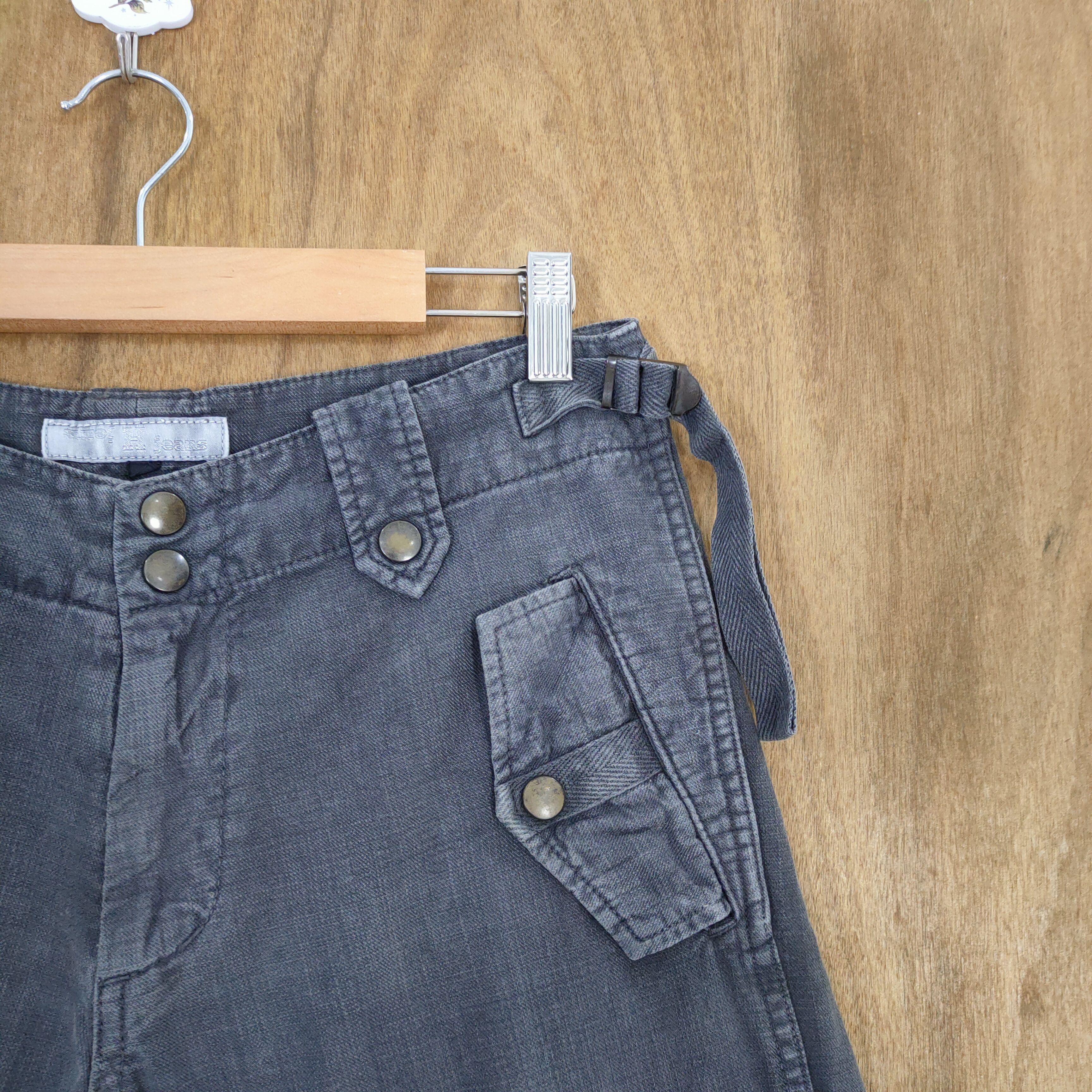 Japanese Brand VINTAGE JAPANESE FADED BONDAGE CARGO PANTS Size US 30 / EU 46 - 6 Thumbnail