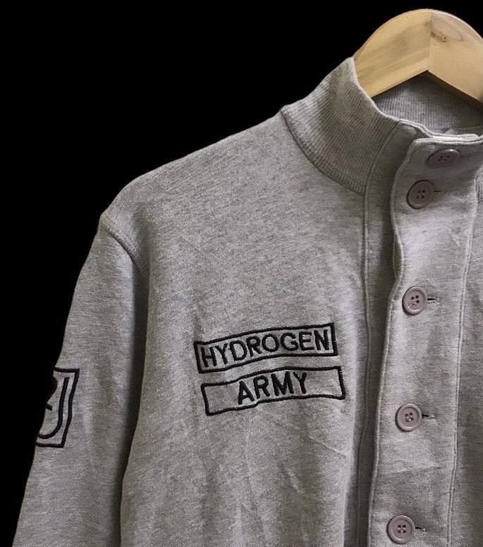 HYDROGEN × Japanese Brand × Vintage Vintage hydrogen army embroidery logo button sweater Size US M / EU 48-50 / 2 - 7 Thumbnail