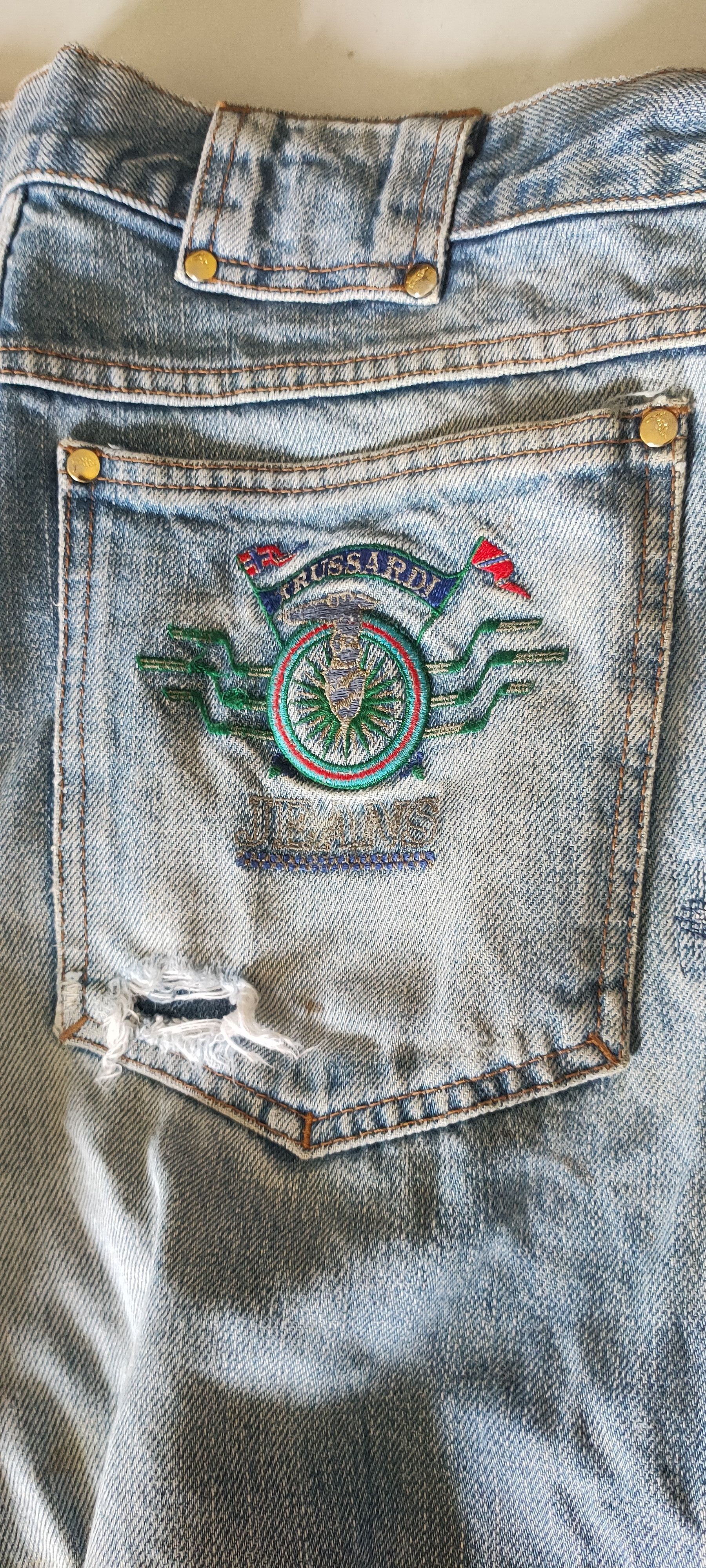 EDWIN VINTAGE DENIM DISTRESSED PAINTED
