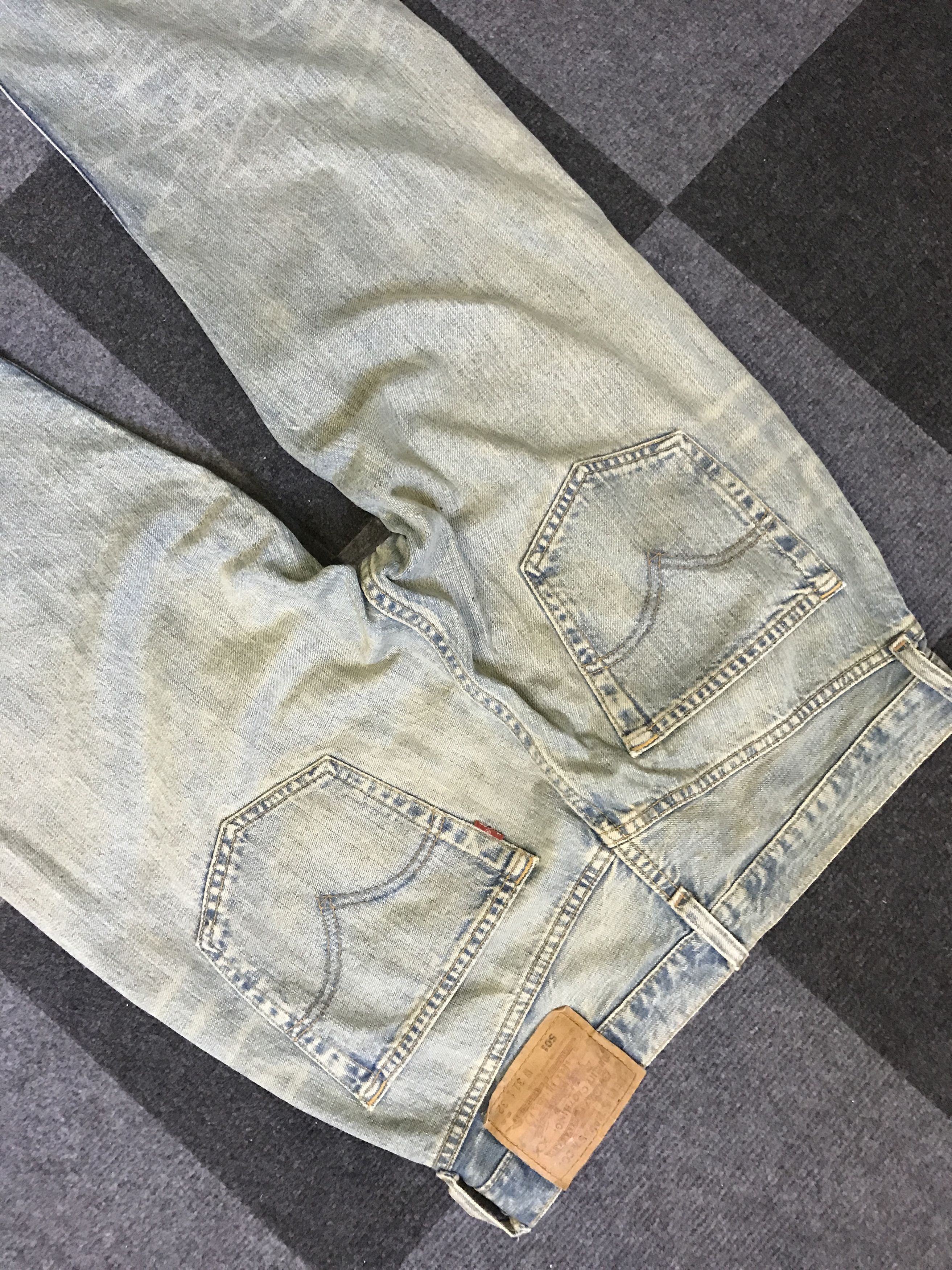 Levi's VLEV95 - Vintage Levis 501 MISFITS Cutoms Distressed Jeans Size US 30 / EU 46 - 14 Thumbnail