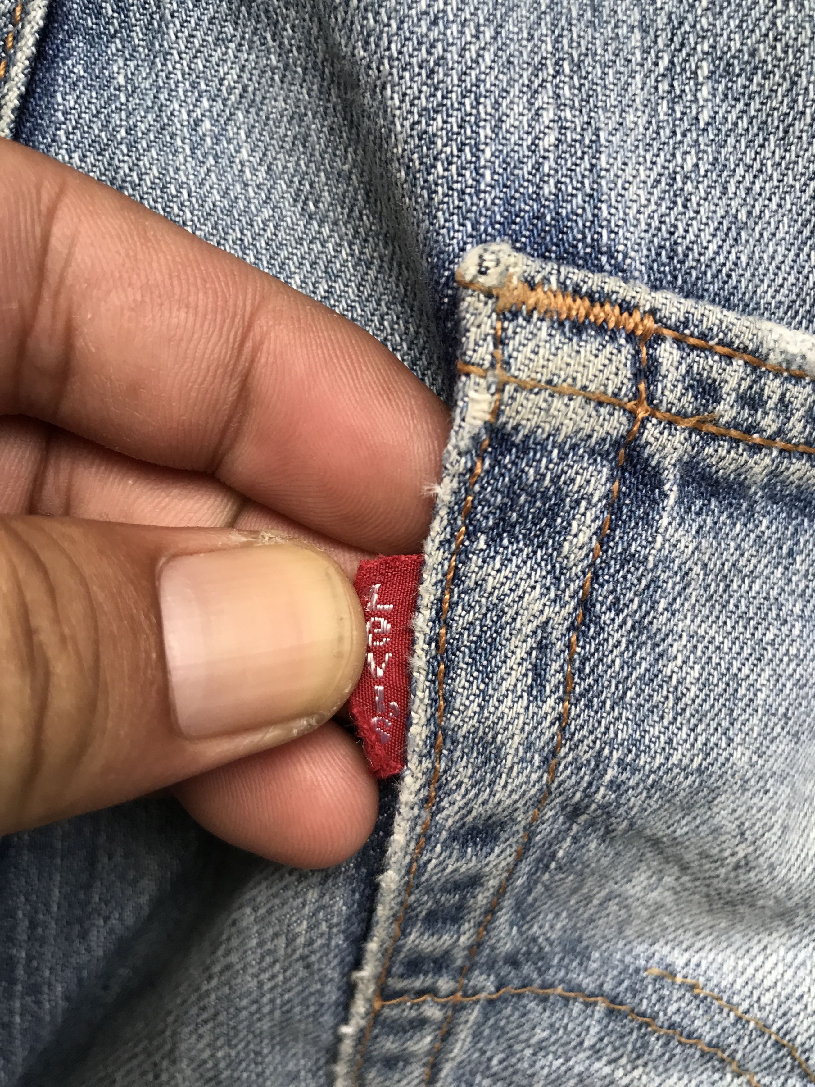 Levi's VLEV20 - Levis Light Wash 505 Distressed denim Size US 33 - 13 Thumbnail