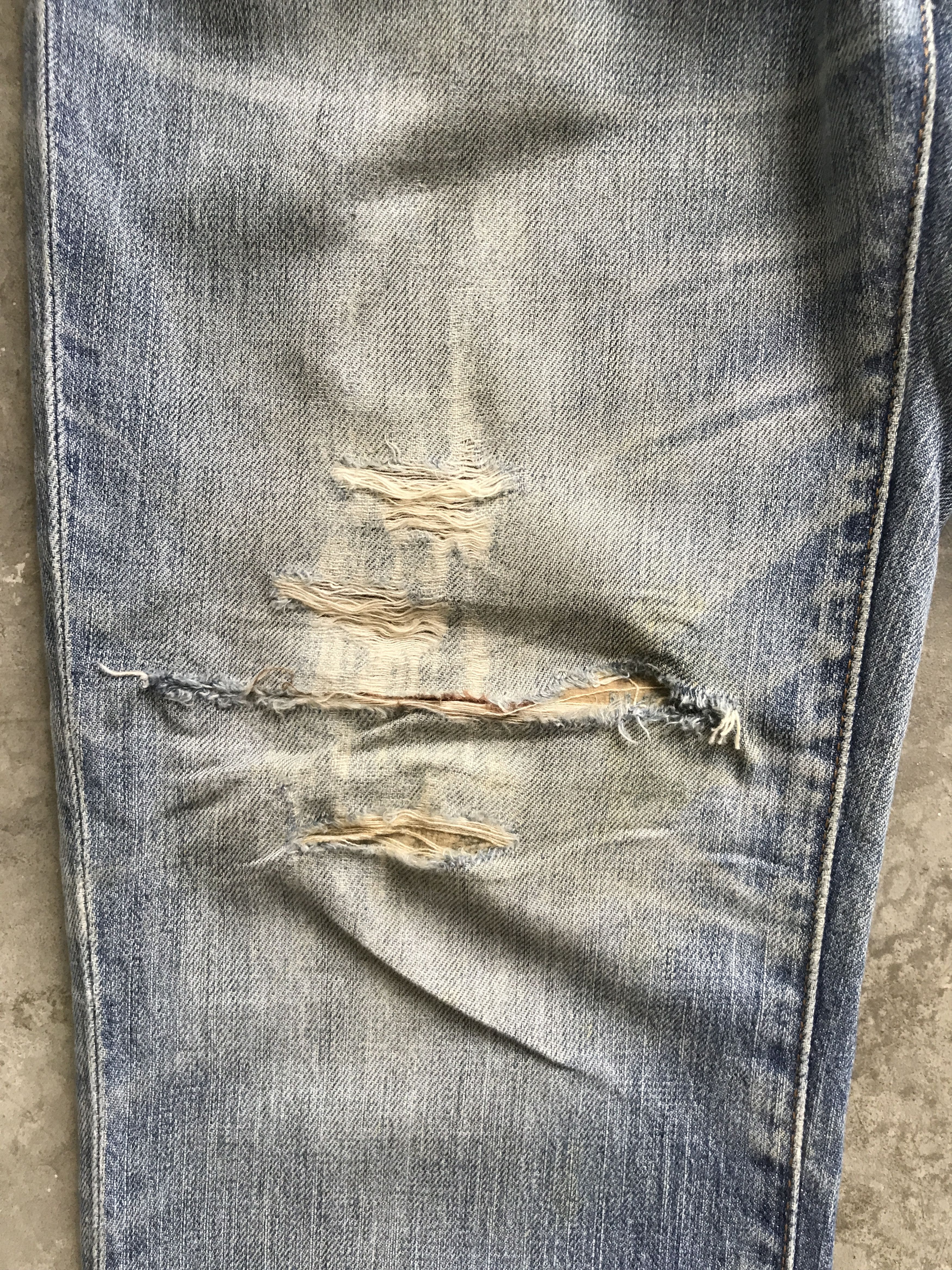 Levi's VLEV20 - Levis Light Wash 505 Distressed denim Size US 33 - 4 Thumbnail