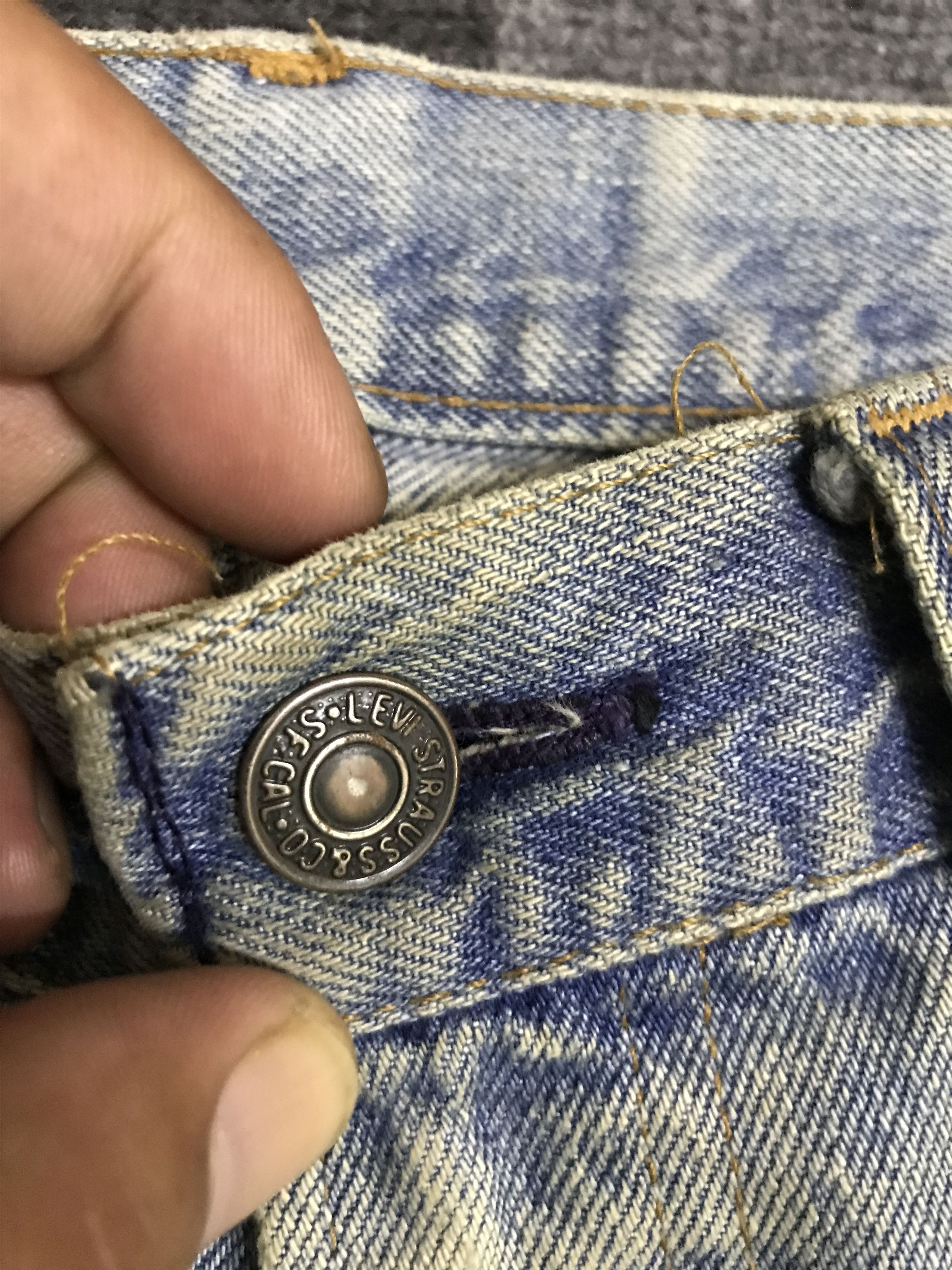 Levi's VLEV97 - Vintage 70 Levis646 Dirty Bell Botton Jeans Size US 33 - 9 Thumbnail