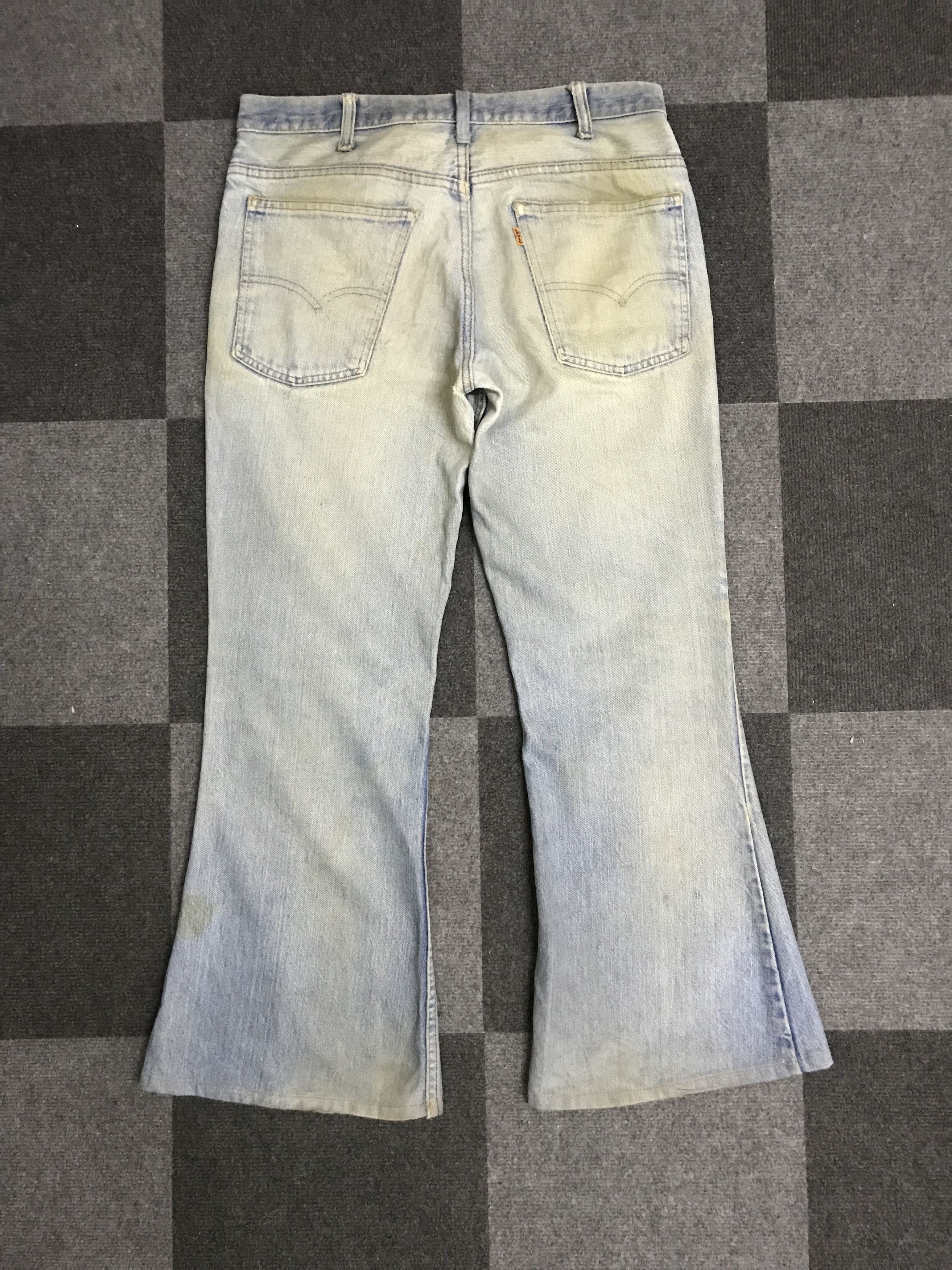 Levi's VLEV97 - Vintage 70 Levis646 Dirty Bell Botton Jeans Size US 33 - 11 Thumbnail