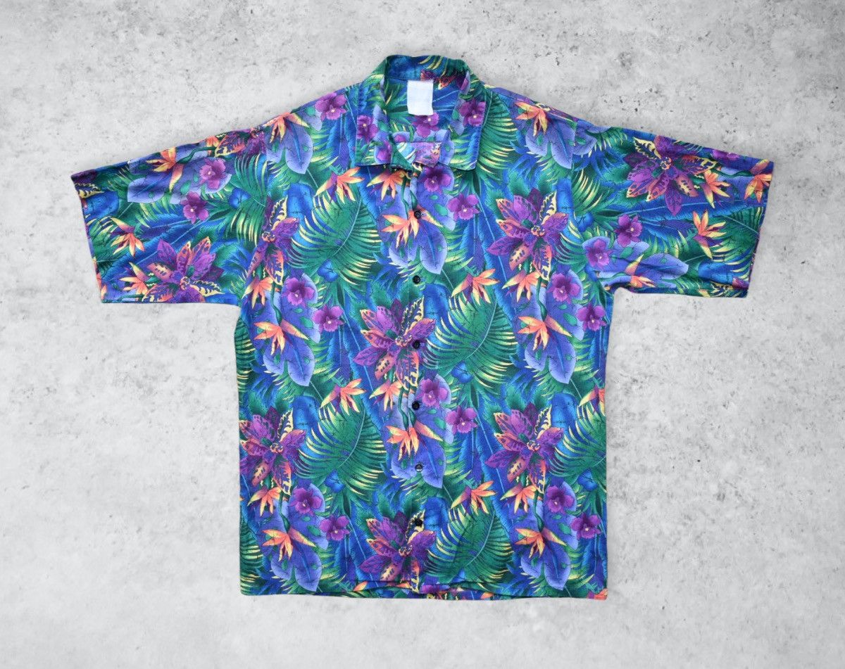 Vintage Vintage Tropical Bowling Shirt (L) Size US L / EU 52-54 / 3 - 1 Thumbnail