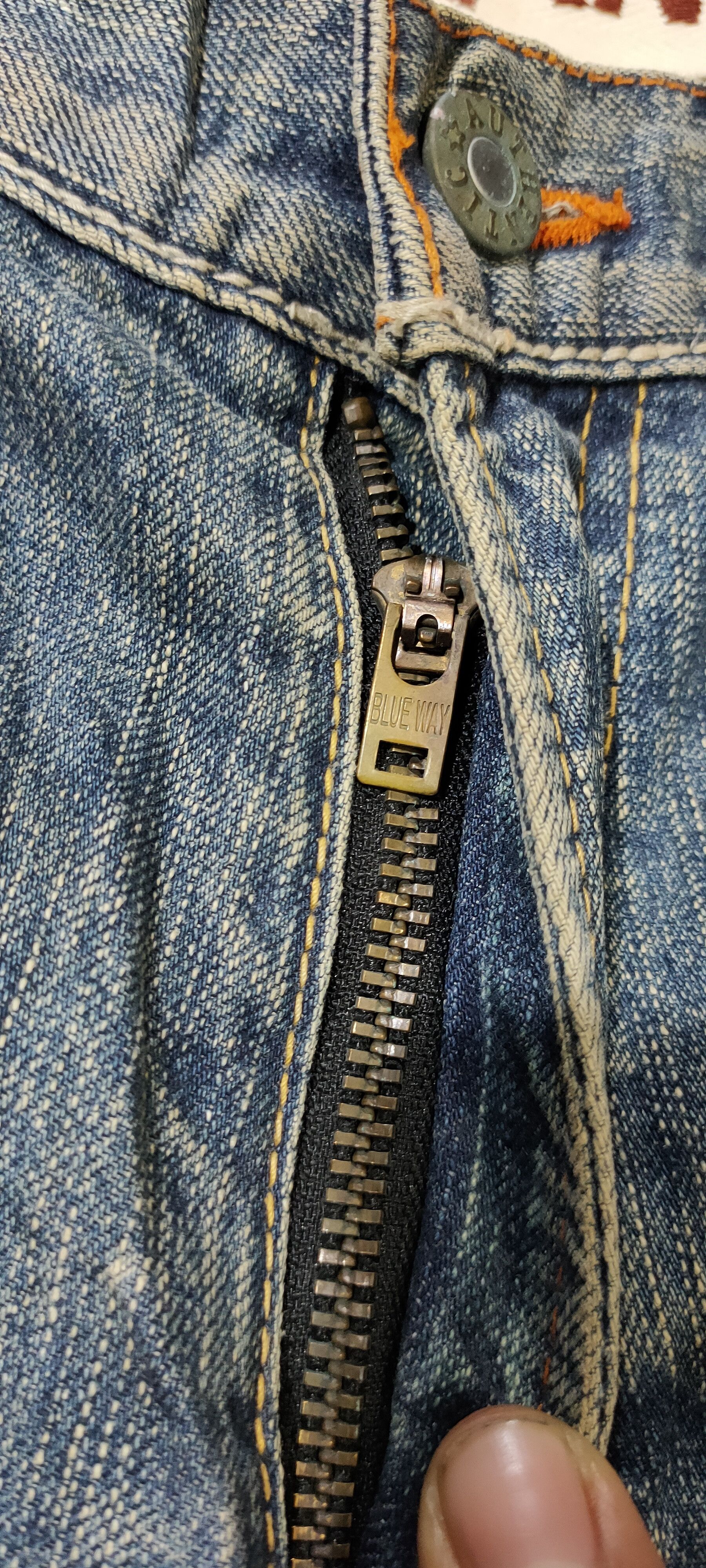 Japanese Brand BLUE WAY DISTRESSED DENIM JAPAN VINTAGE RARE Size US 34 / EU 50 - 6 Thumbnail