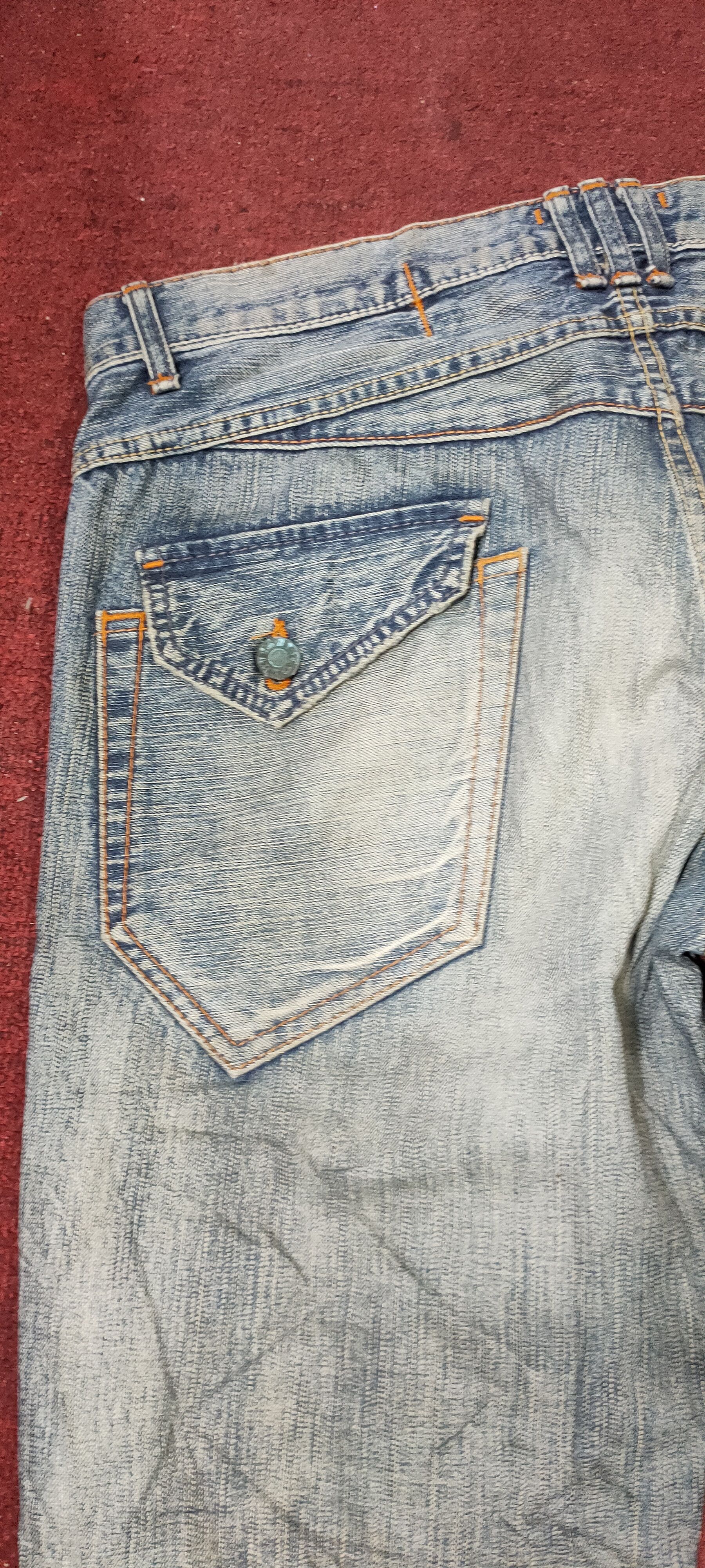 Japanese Brand BLUE WAY DISTRESSED DENIM JAPAN VINTAGE RARE Size US 34 / EU 50 - 4 Thumbnail